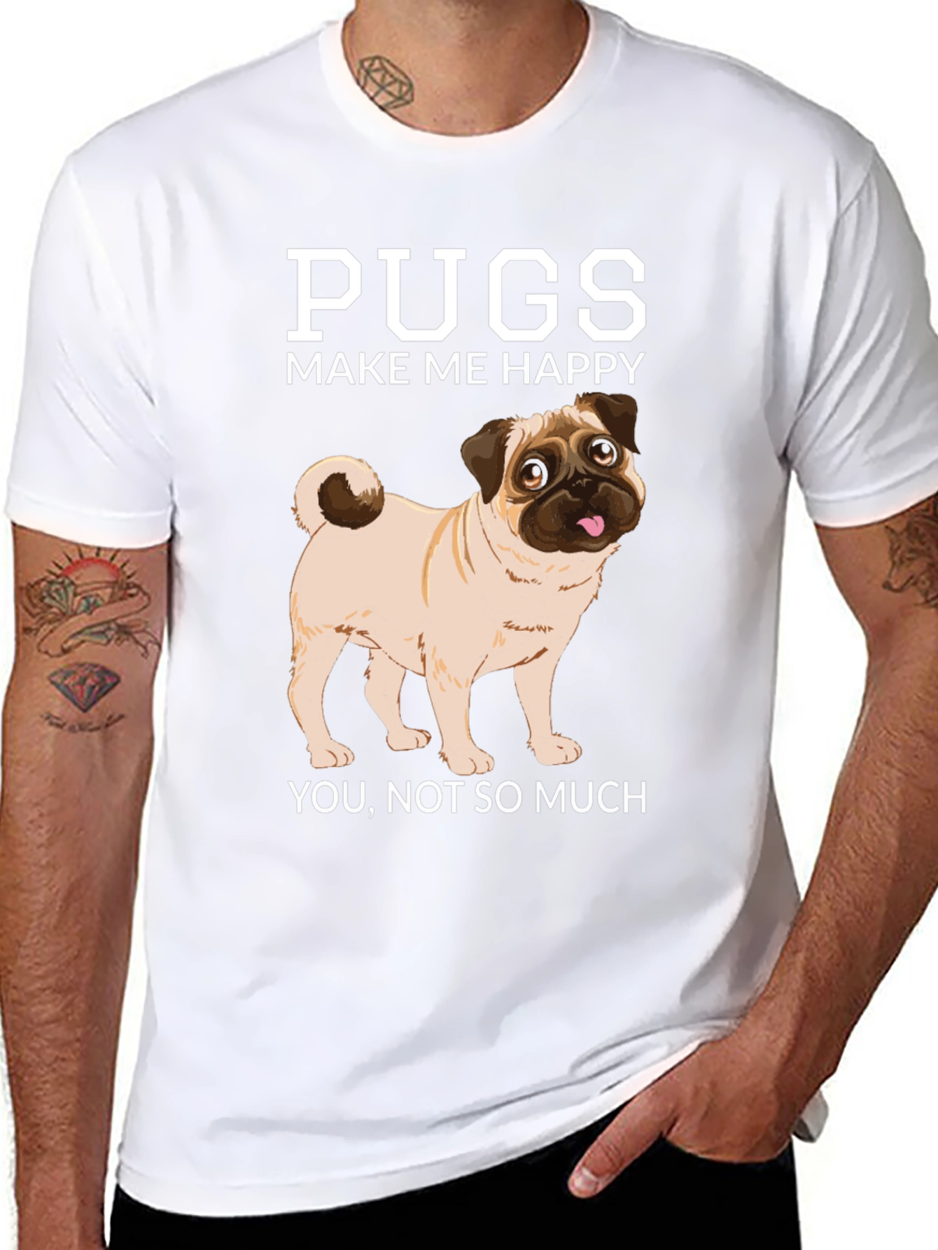 Pugs Make Me Happy T-Shirt