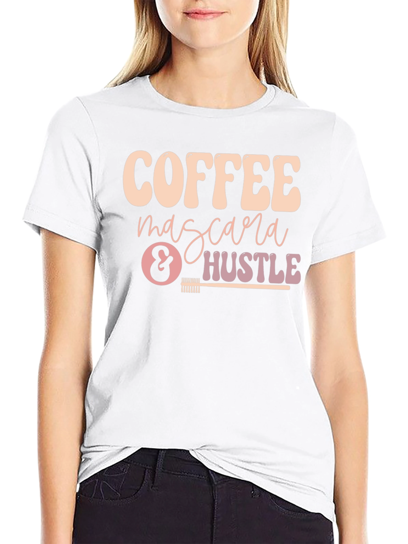 Coffee Mascara Hustle Graphic T-Shirt