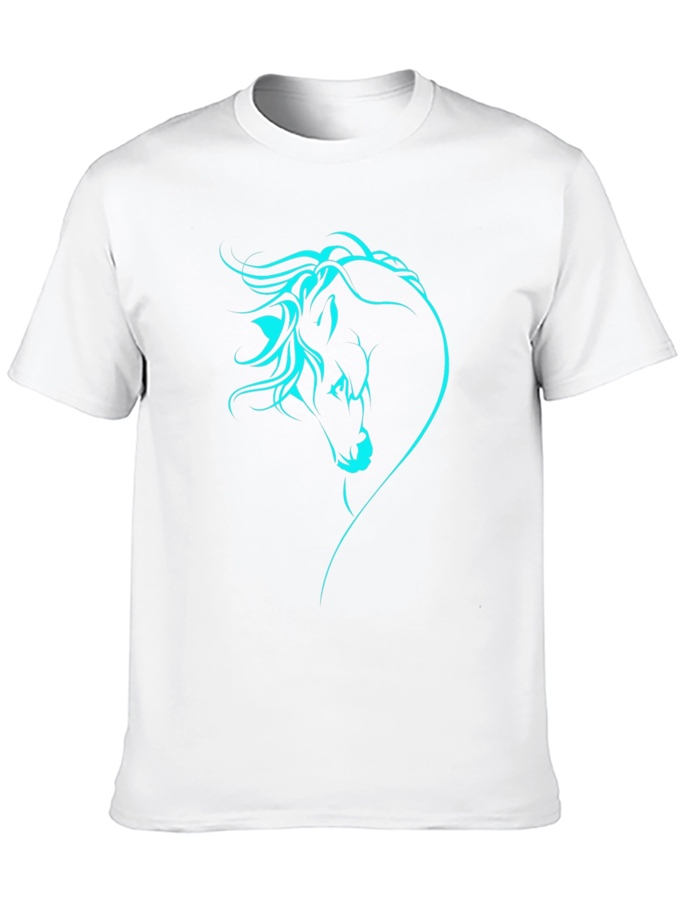 Horse Head Graphic Tee - Stylish Black T-Shirt