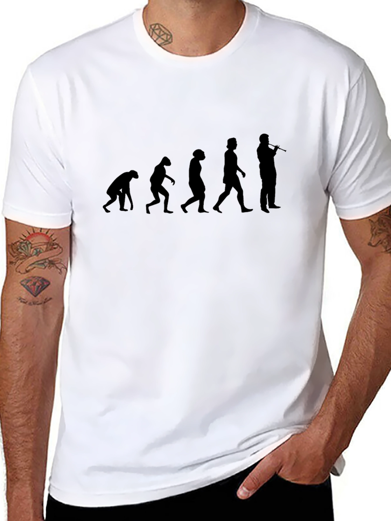 Evolution of Music Black T-Shirt