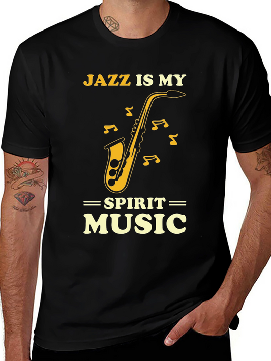 Jazz is My Spirit Music Saxophone Graphic Tee