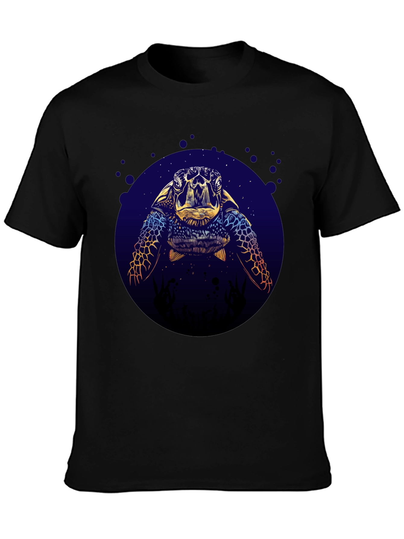 Sea Turtle Graphic Tee - Ocean Lovers Black T-Shirt
