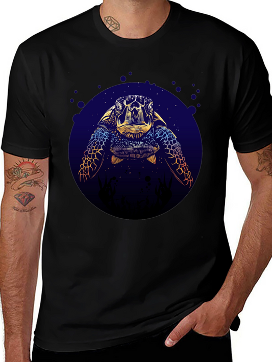 Sea Turtle Graphic Tee - Ocean Lovers Black T-Shirt