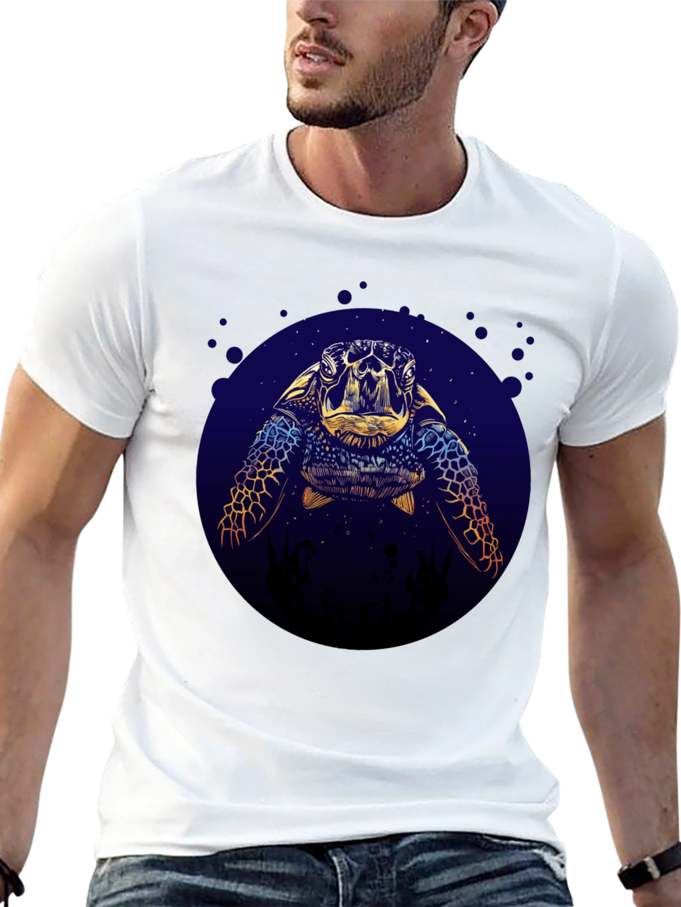 Sea Turtle Graphic Tee - Ocean Lovers Black T-Shirt
