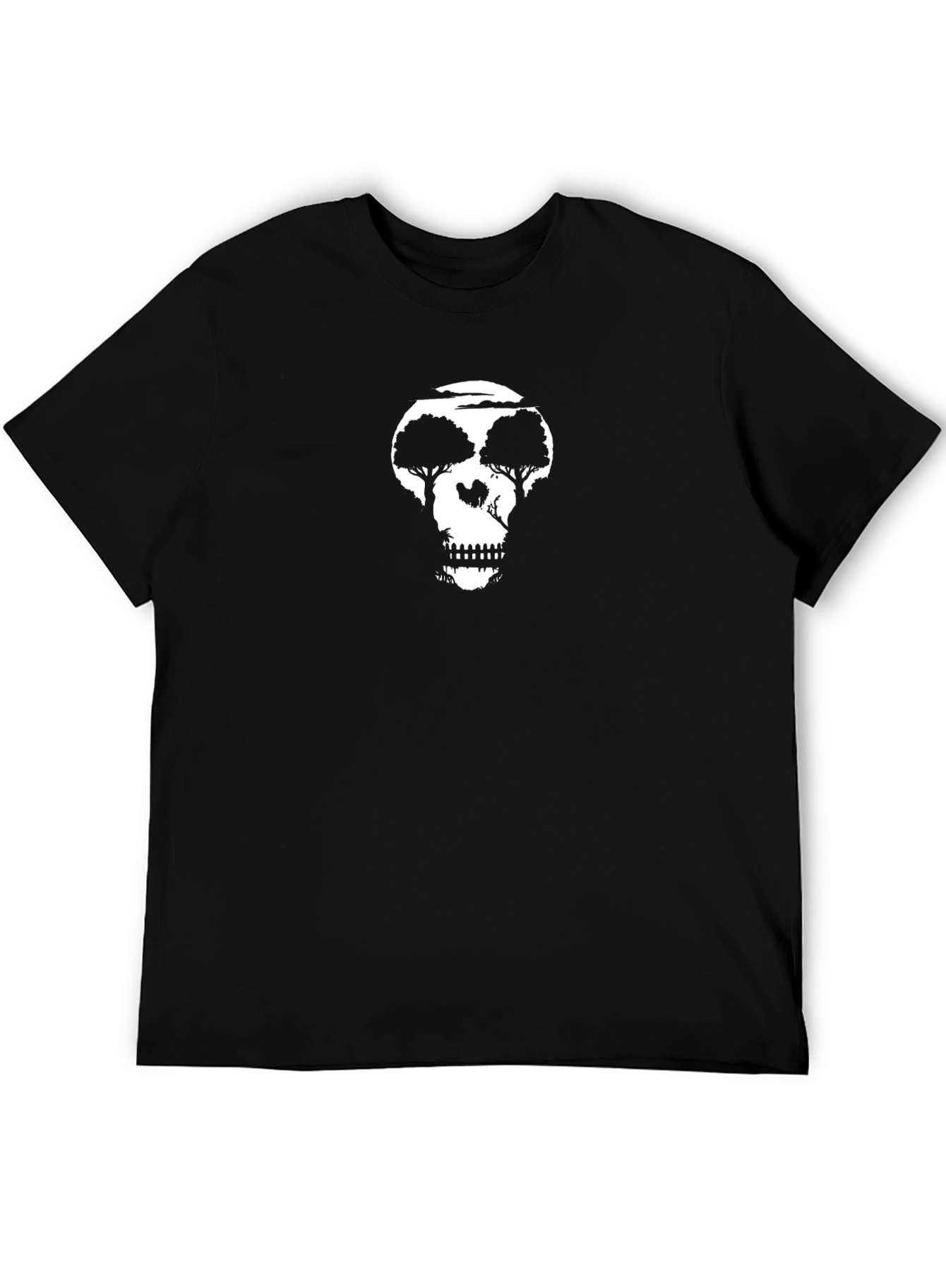 Skull Tree Graphic Tee - Black