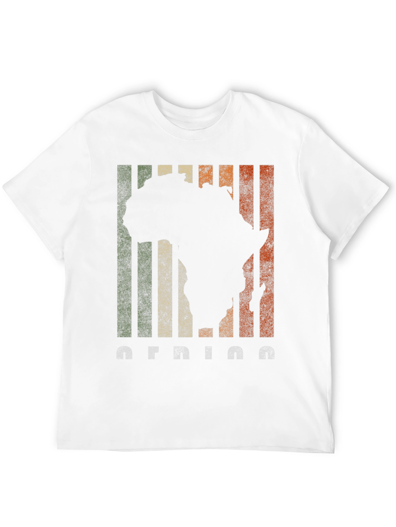 Africa Silhouette Retro Stripe T-Shirt