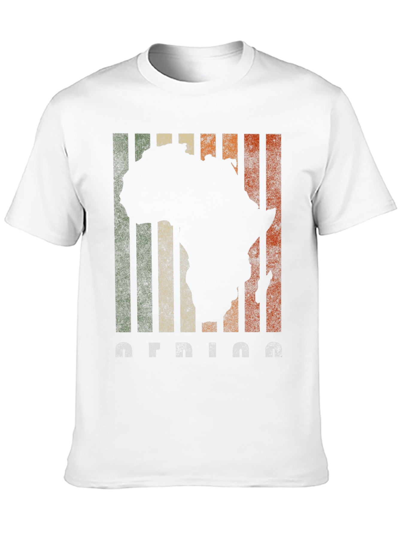 Africa Silhouette Retro Stripe T-Shirt