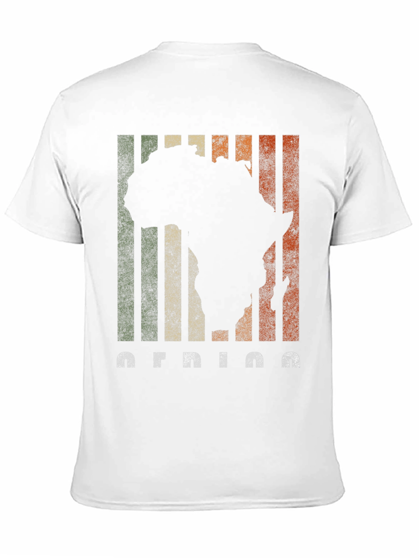 Africa Silhouette Retro Stripe T-Shirt