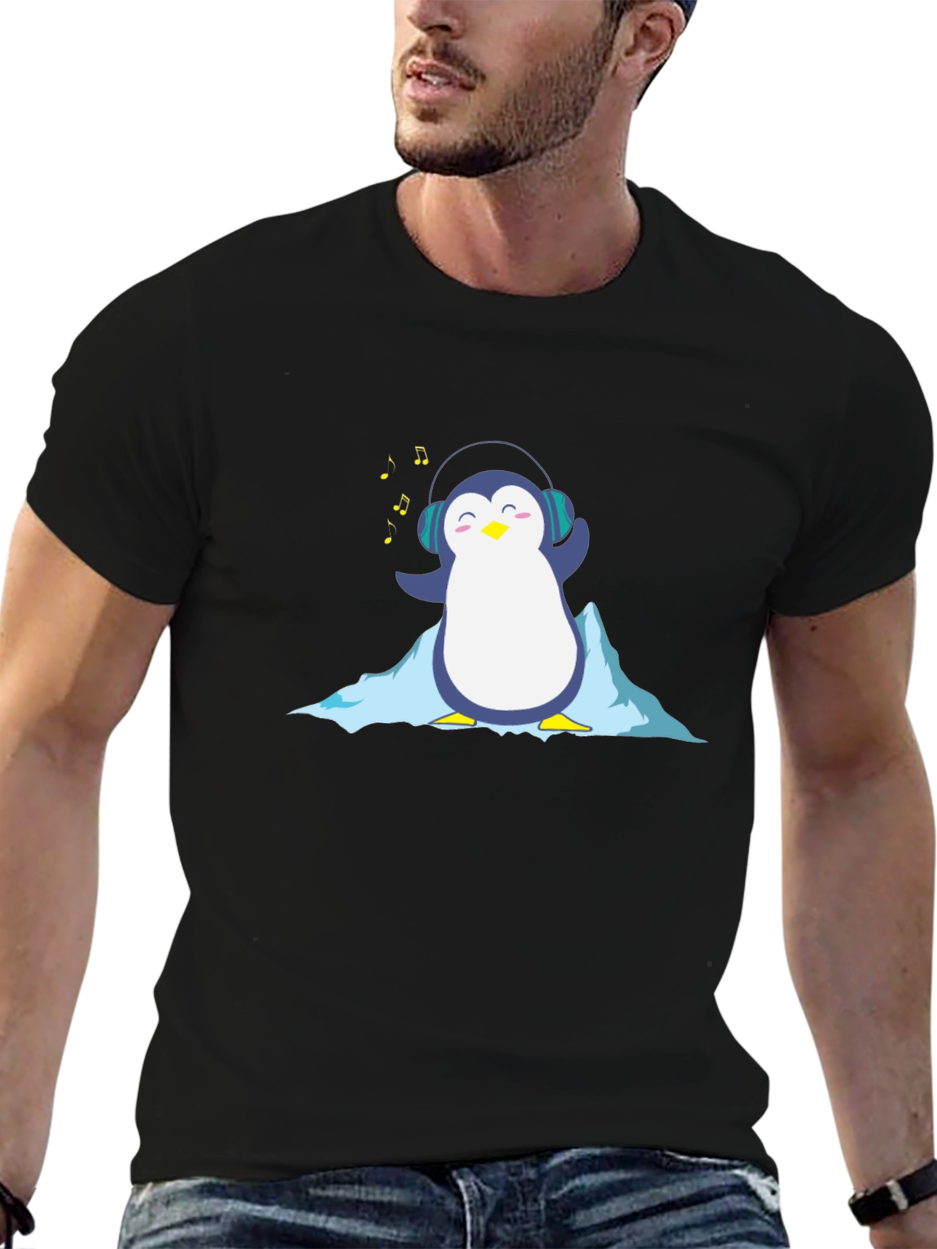 Cool Penguin Music Lover T-Shirt