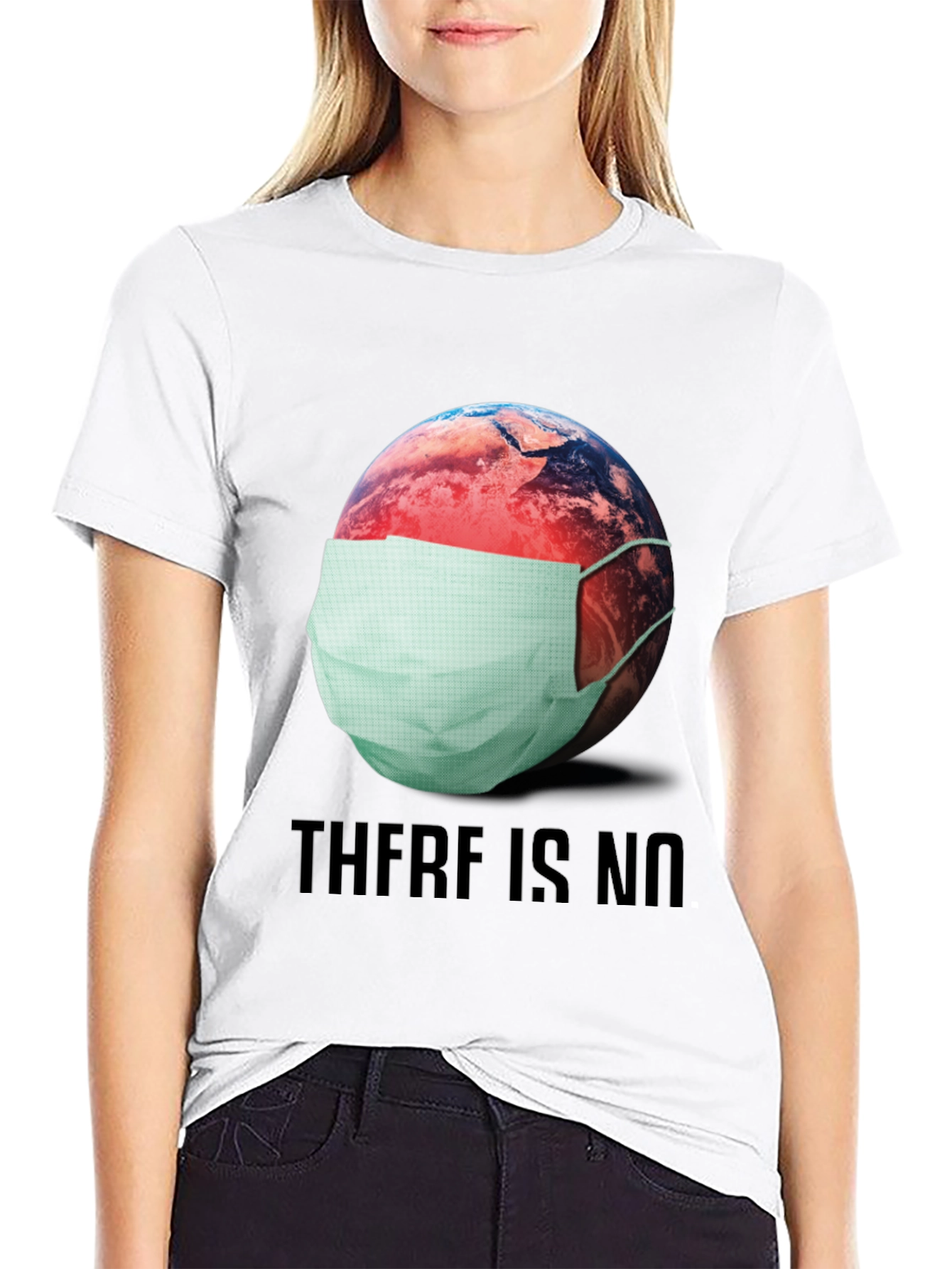 Earth Wearing Mask Graphic T-Shirt