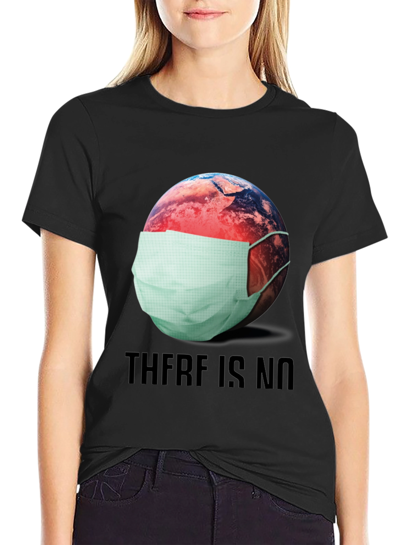 Earth Wearing Mask Graphic T-Shirt