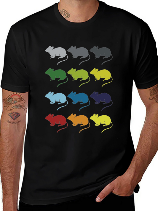 Colorful Mouse Graphic T-Shirt - Unique Design