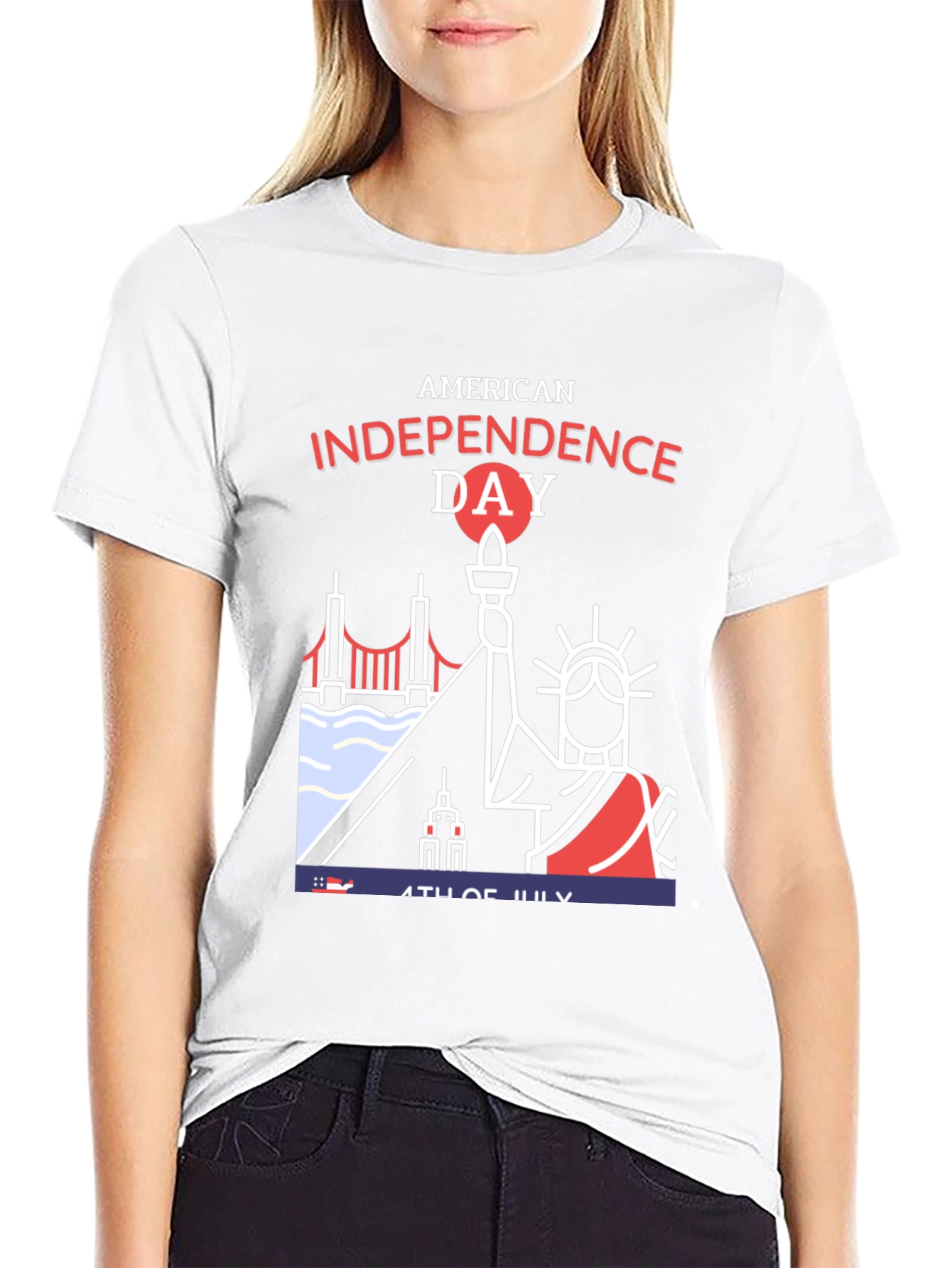 American Independence Day Graphic T-Shirt