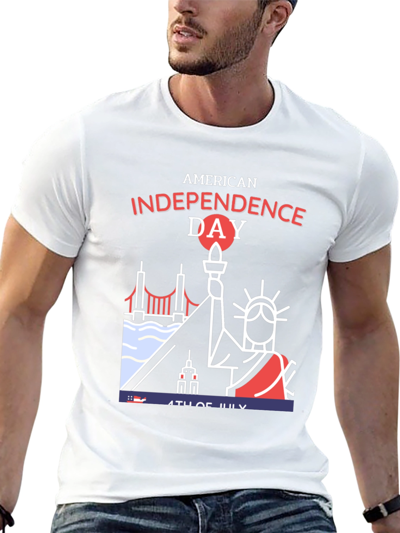 American Independence Day Graphic T-Shirt