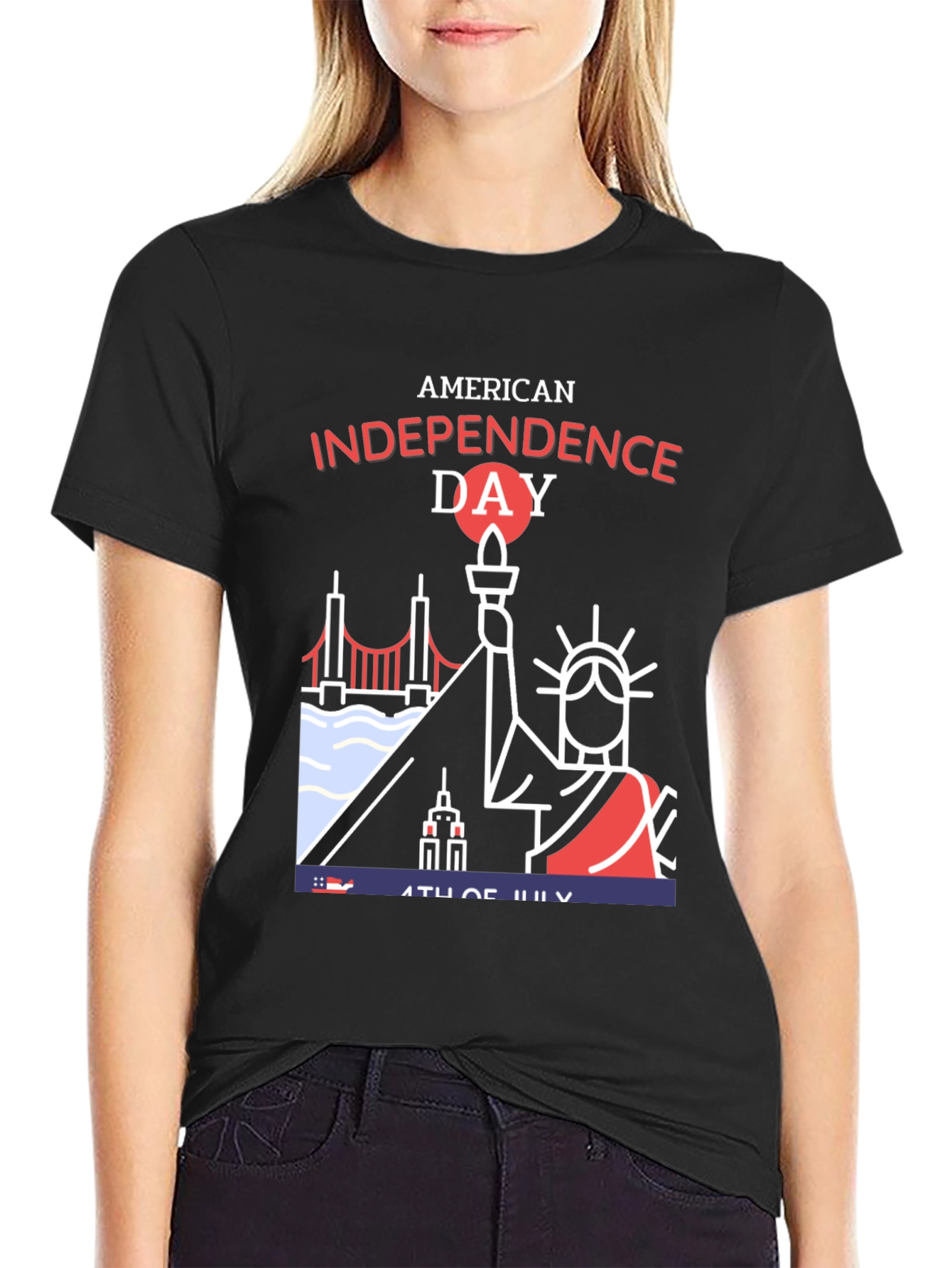American Independence Day Graphic T-Shirt