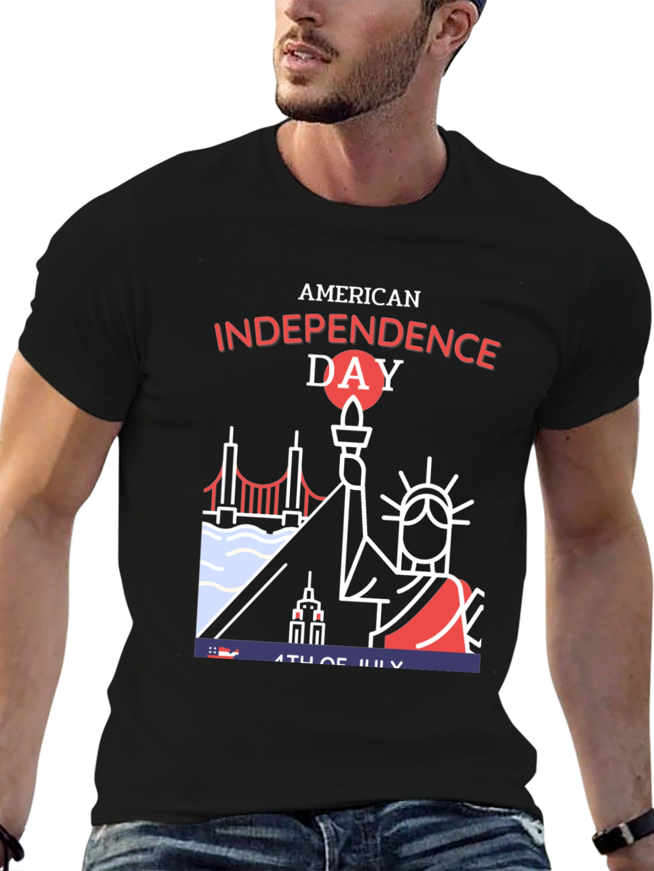 American Independence Day Graphic T-Shirt