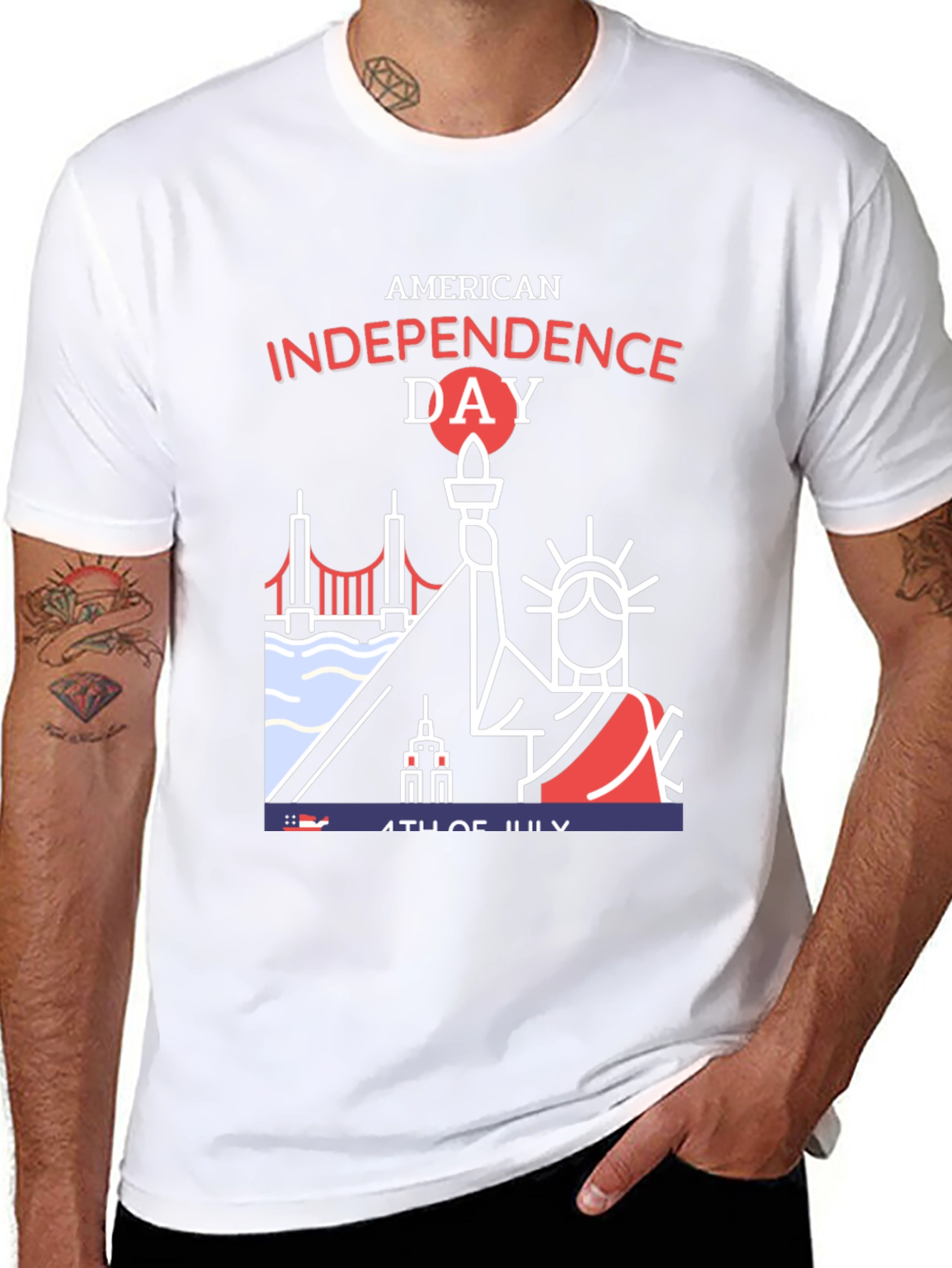 American Independence Day Graphic T-Shirt