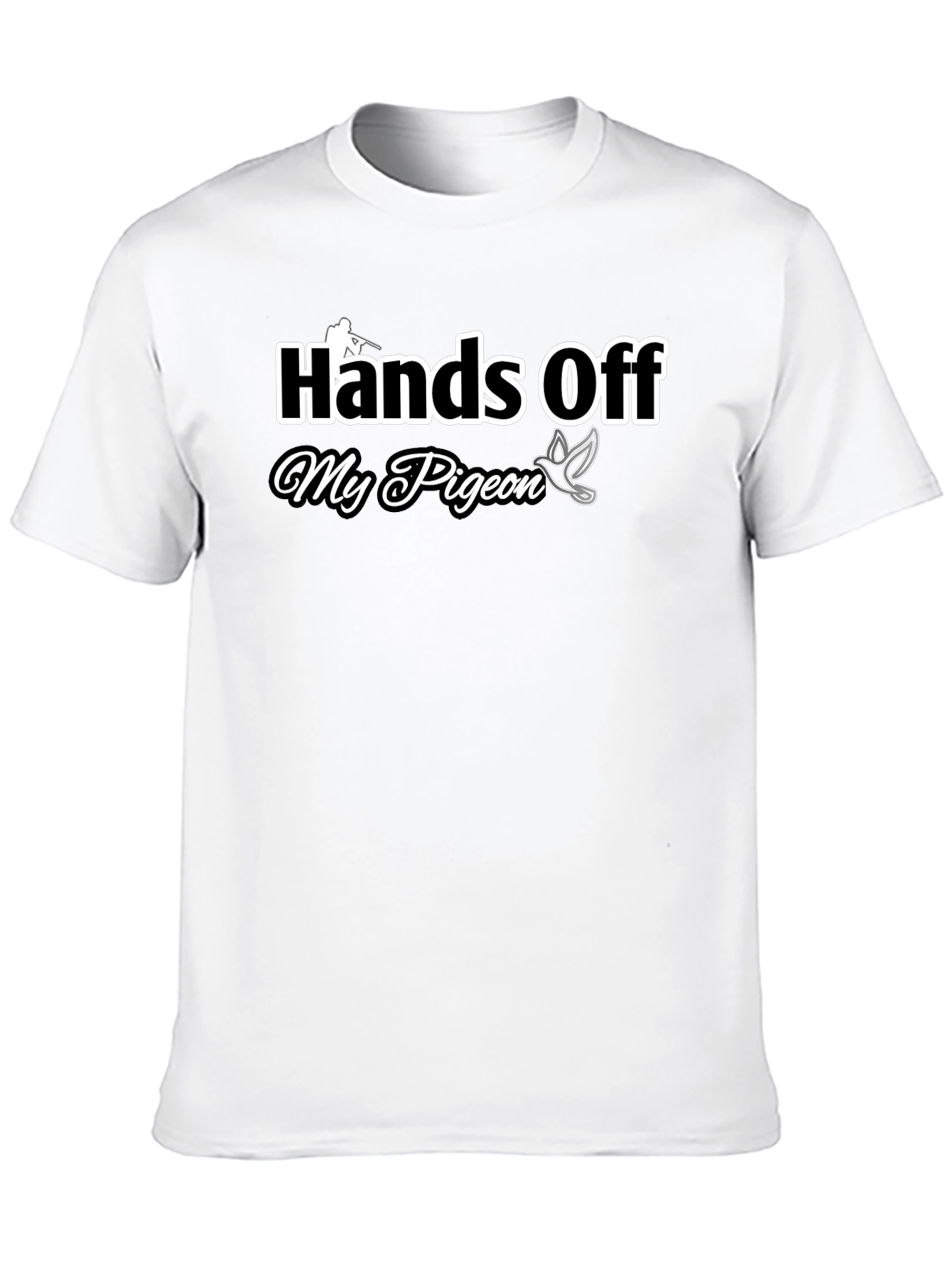 Hands Off My Pigeon Black Graphic Tee