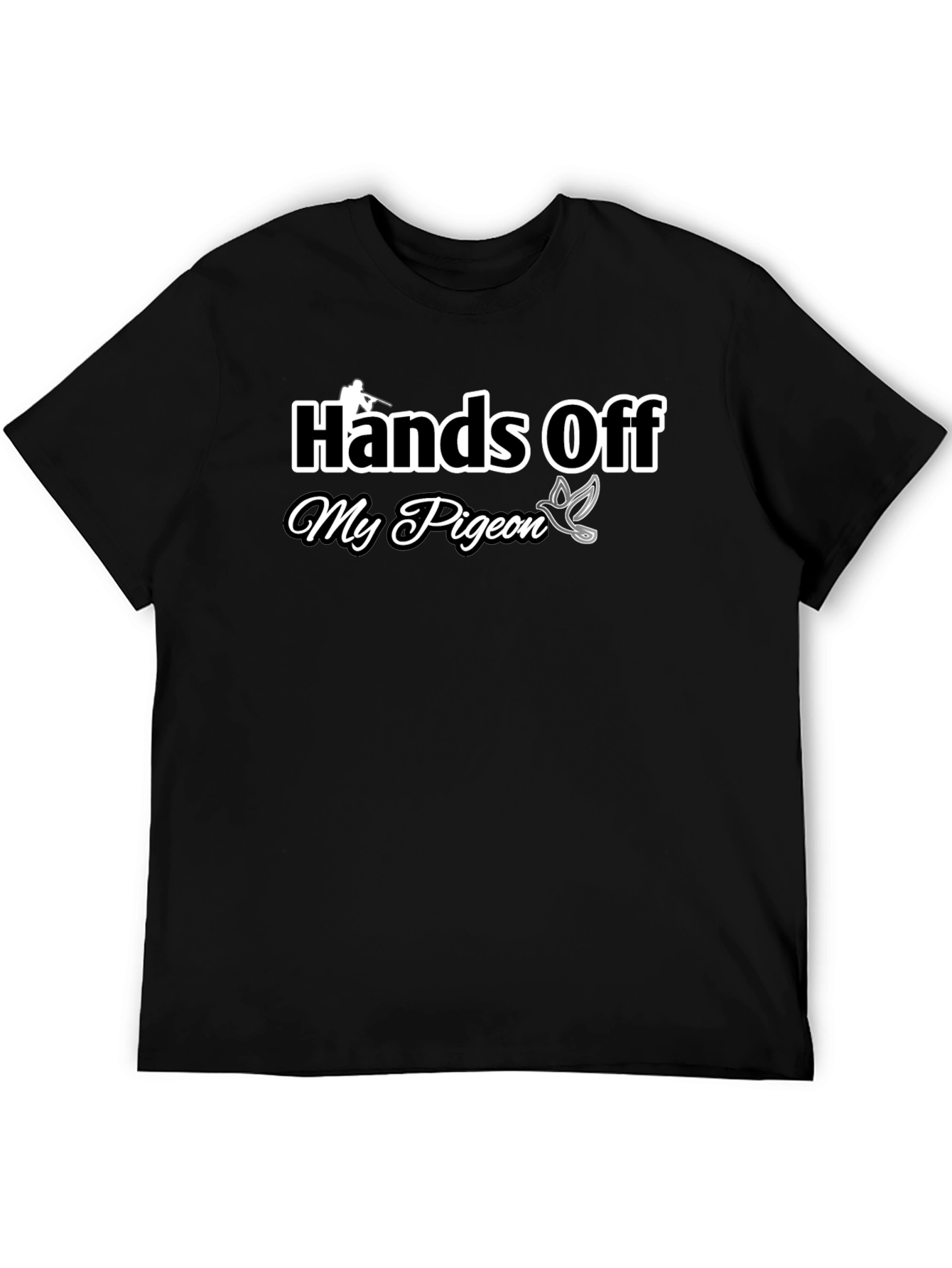 Hands Off My Pigeon Black Graphic Tee