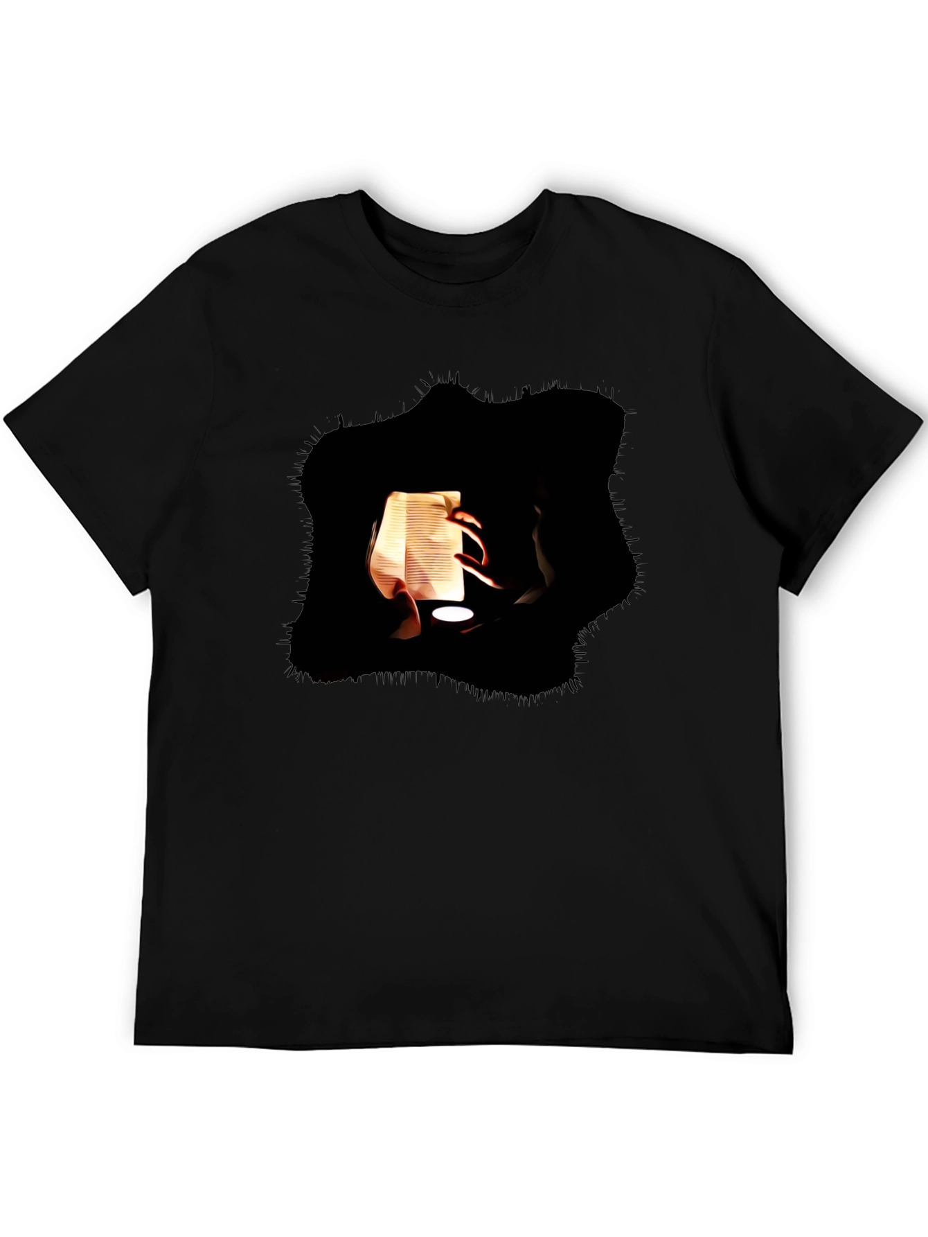 Abstract Art Print Black Cotton Tee