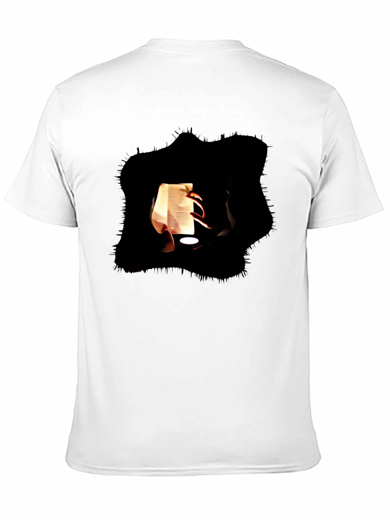 Abstract Art Print Black Cotton Tee