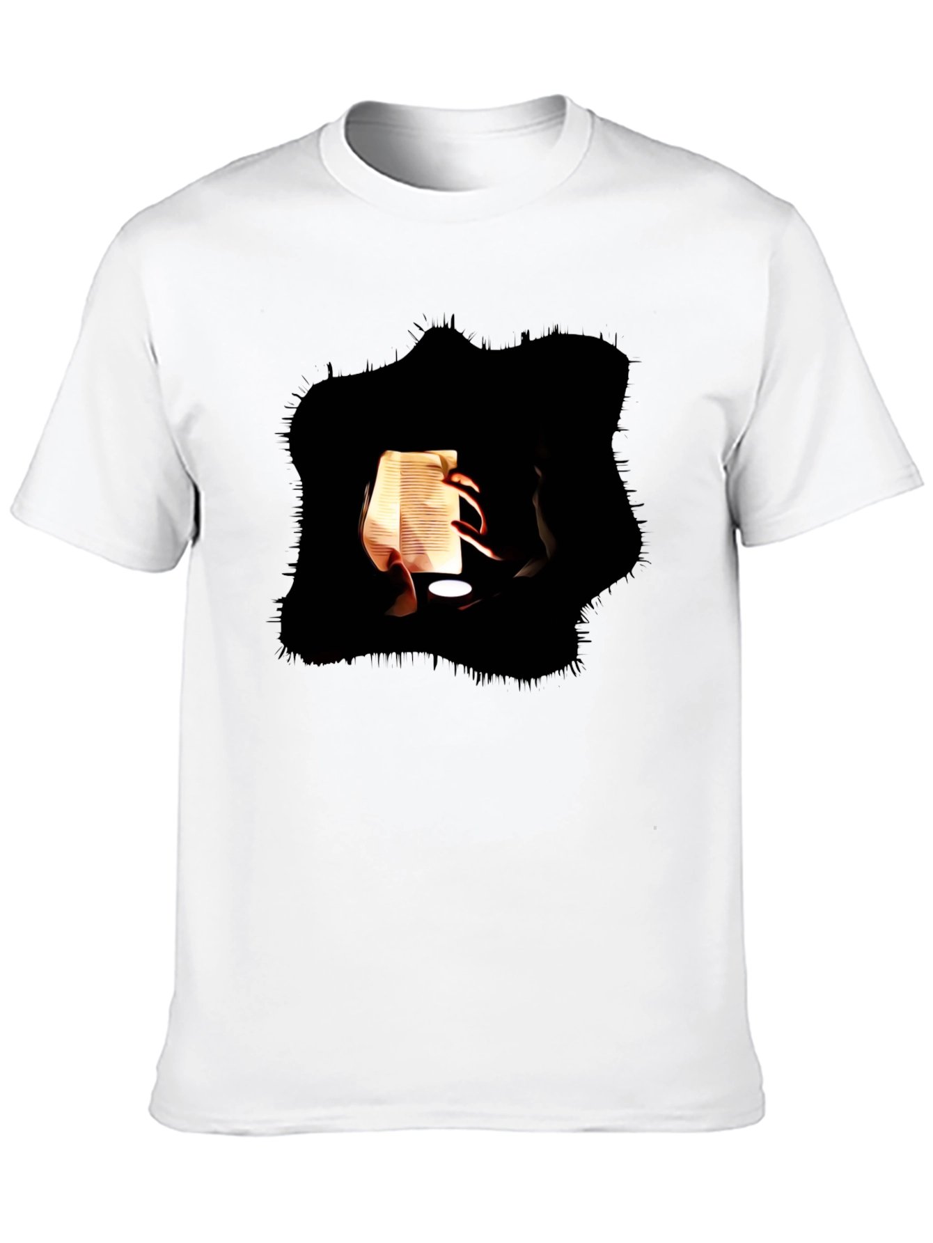 Abstract Art Print Black Cotton Tee
