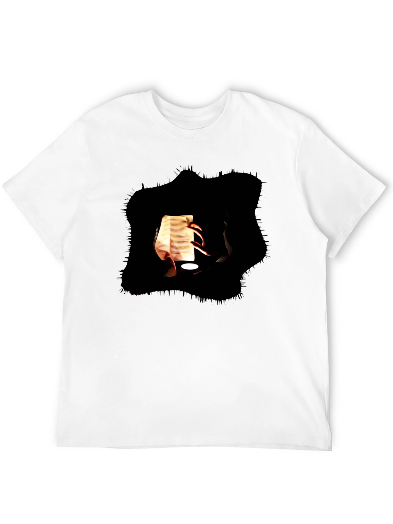 Abstract Art Print Black Cotton Tee