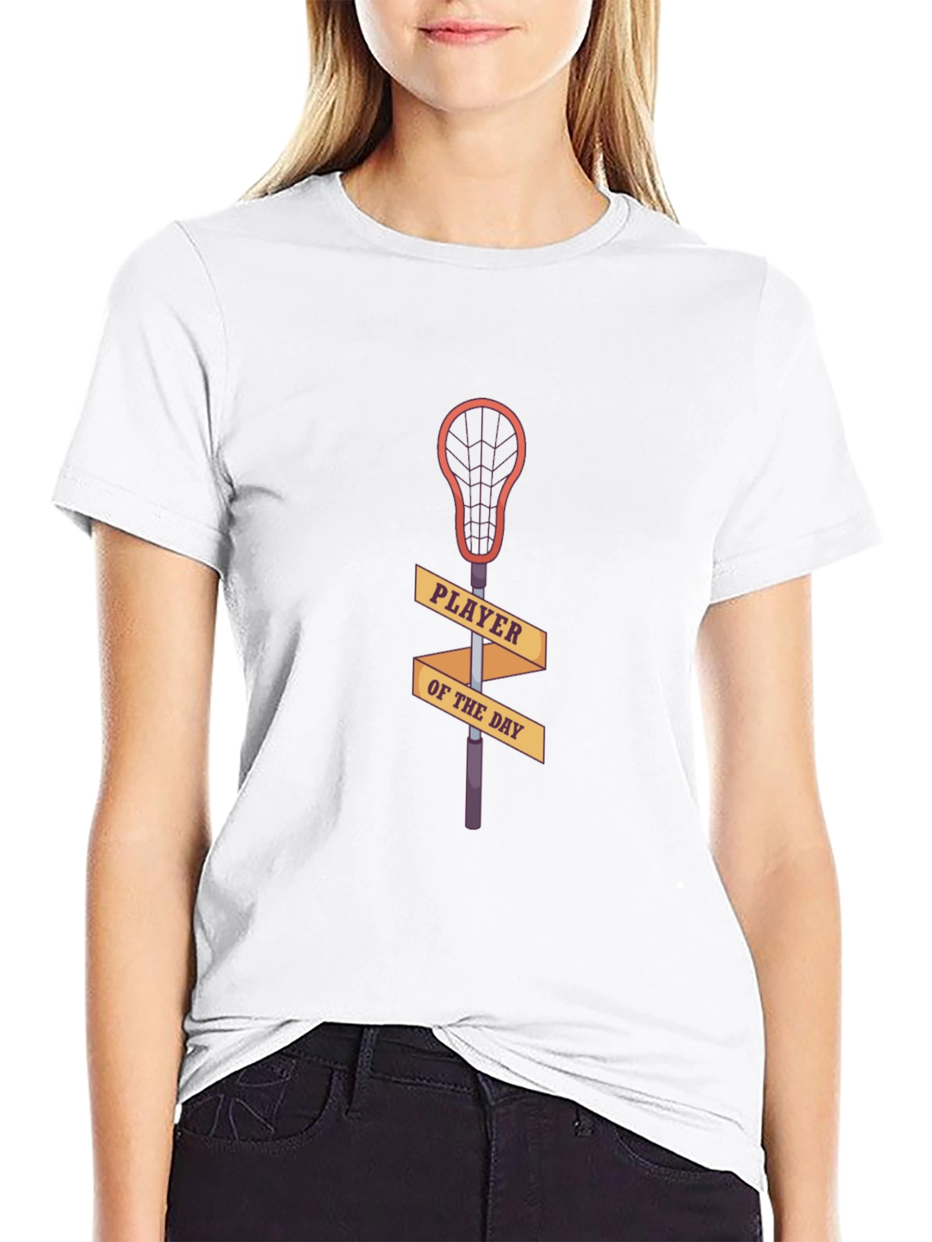 Lacrosse Player of the Day Black T-Shirt