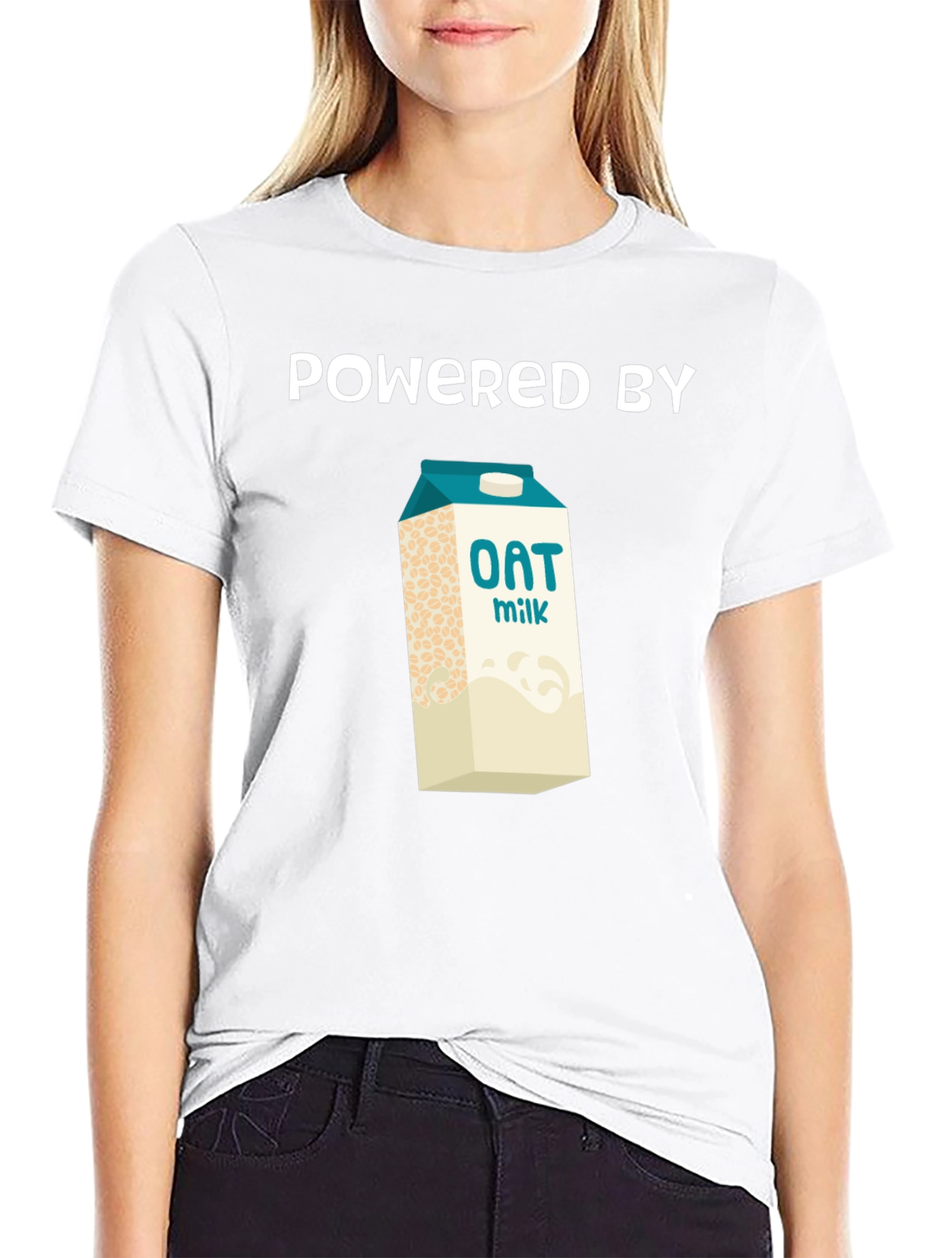 Powered By Oat Milk Graphic Tee - Vegan Shirt
