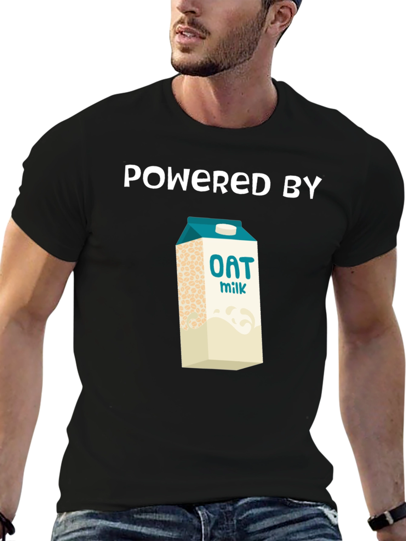 Powered By Oat Milk Graphic Tee - Vegan Shirt