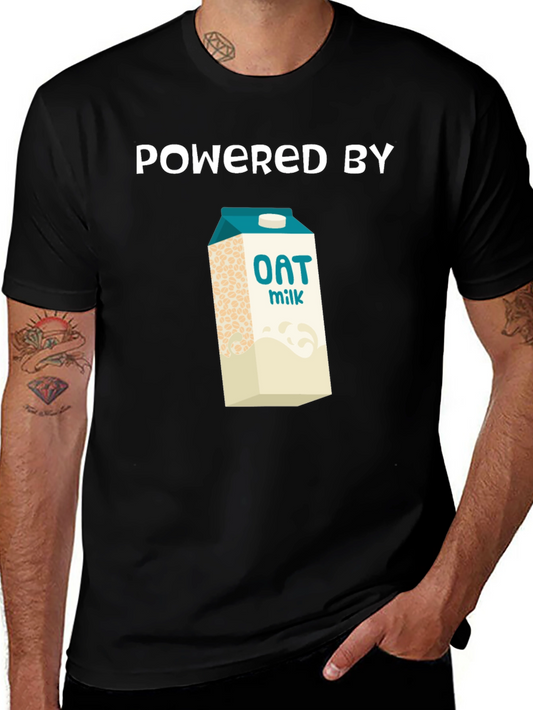 Powered By Oat Milk Graphic Tee - Vegan Shirt