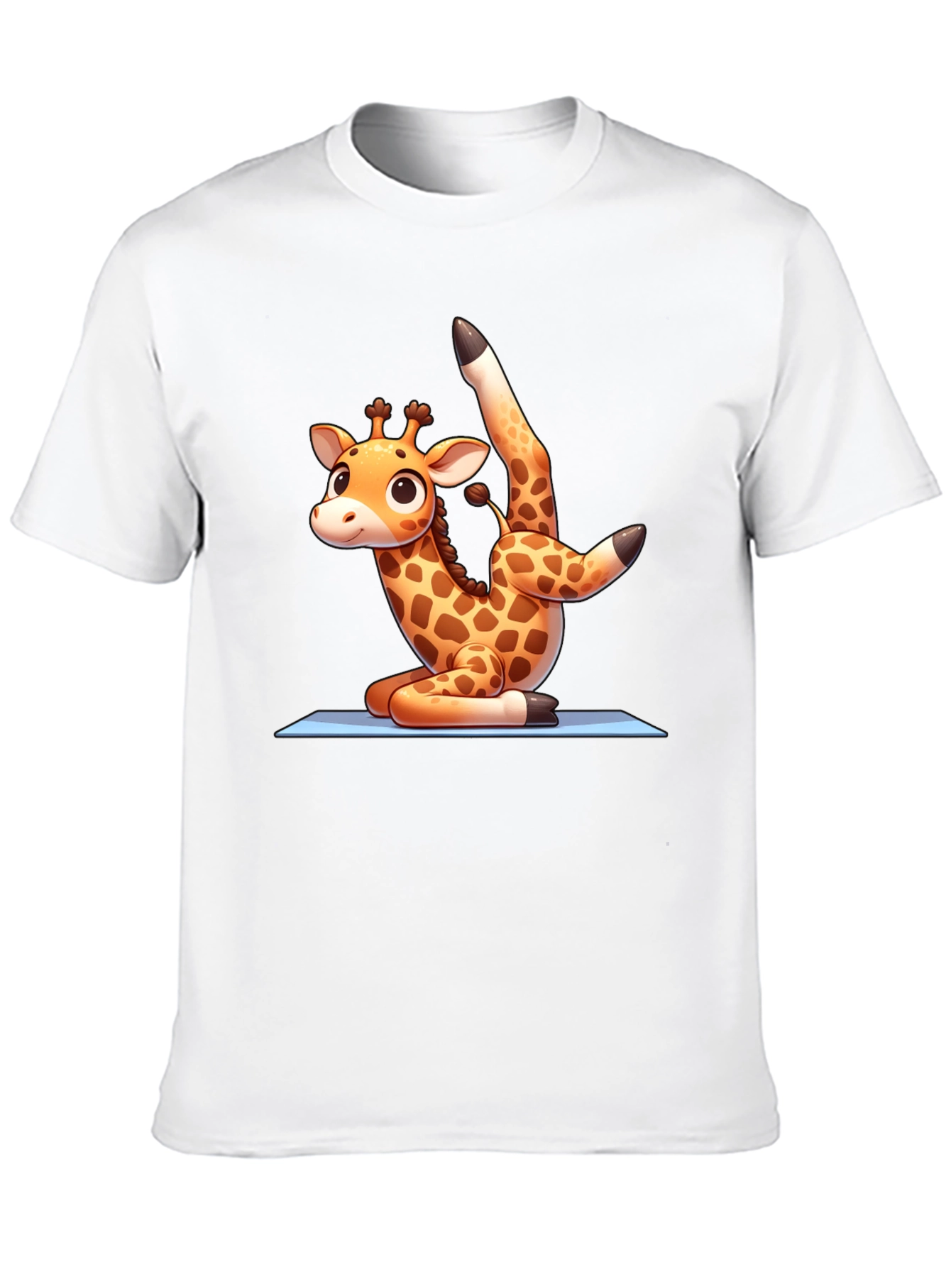 Yoga Giraffe Black T-Shirt