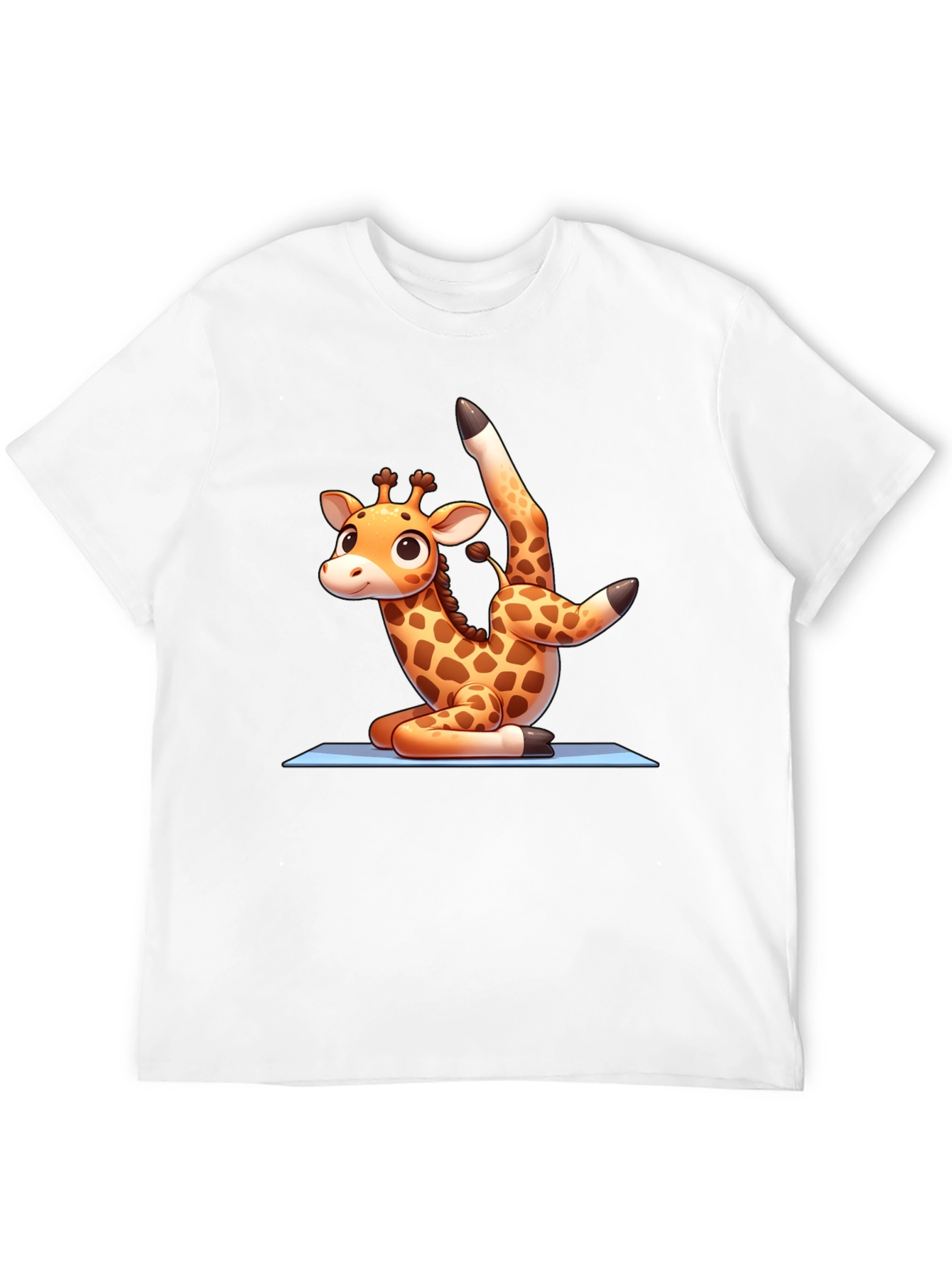 Yoga Giraffe Black T-Shirt