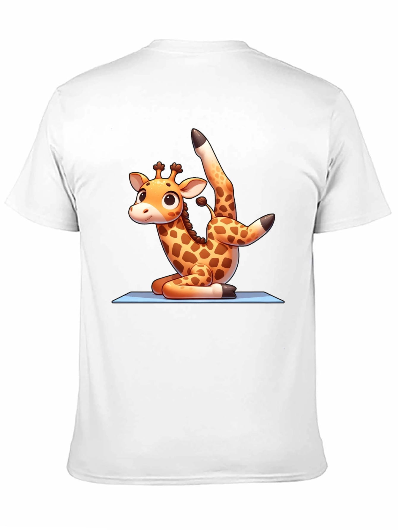 Yoga Giraffe Black T-Shirt