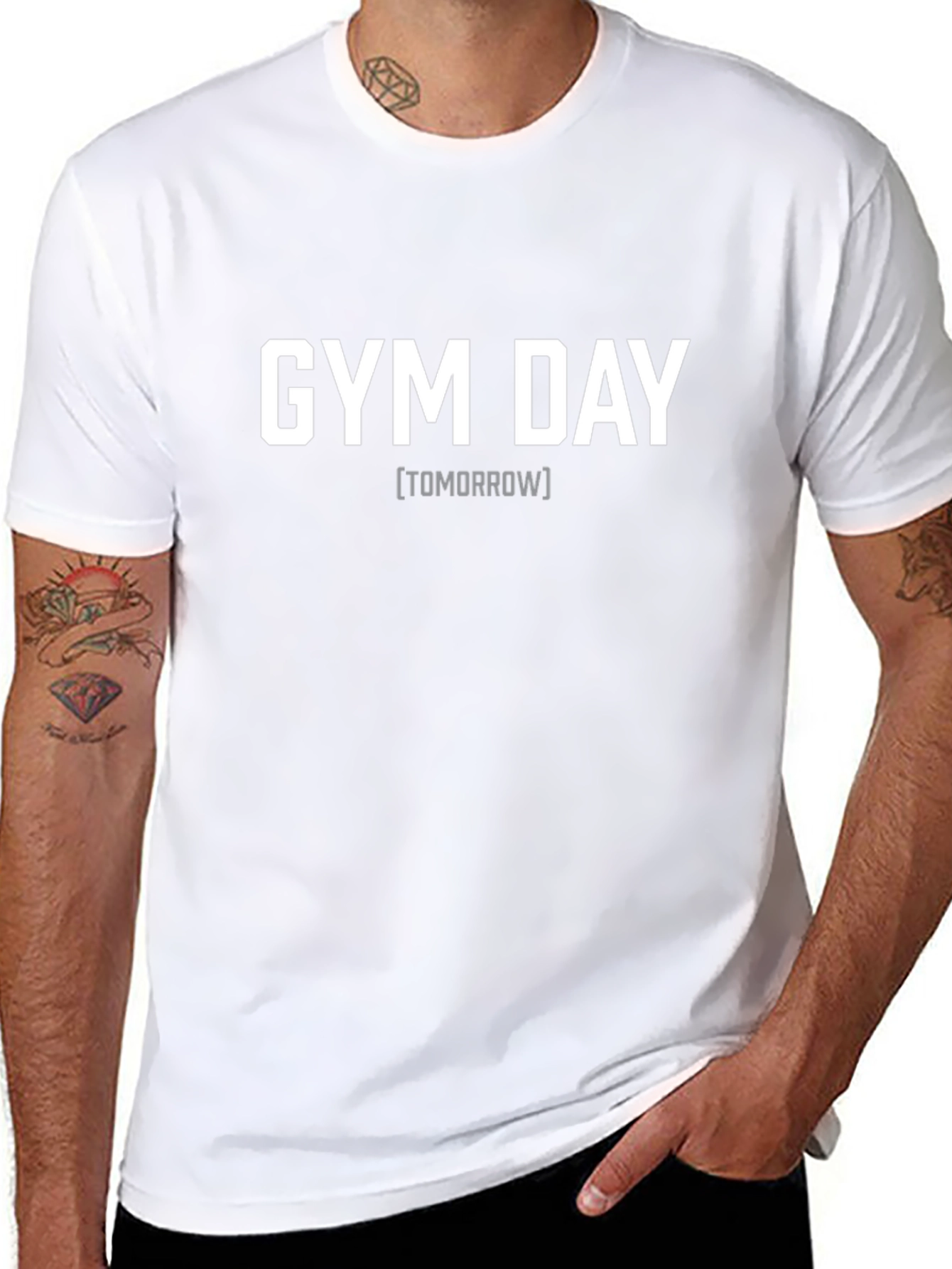 Gym Day Tomorrow Black T-Shirt