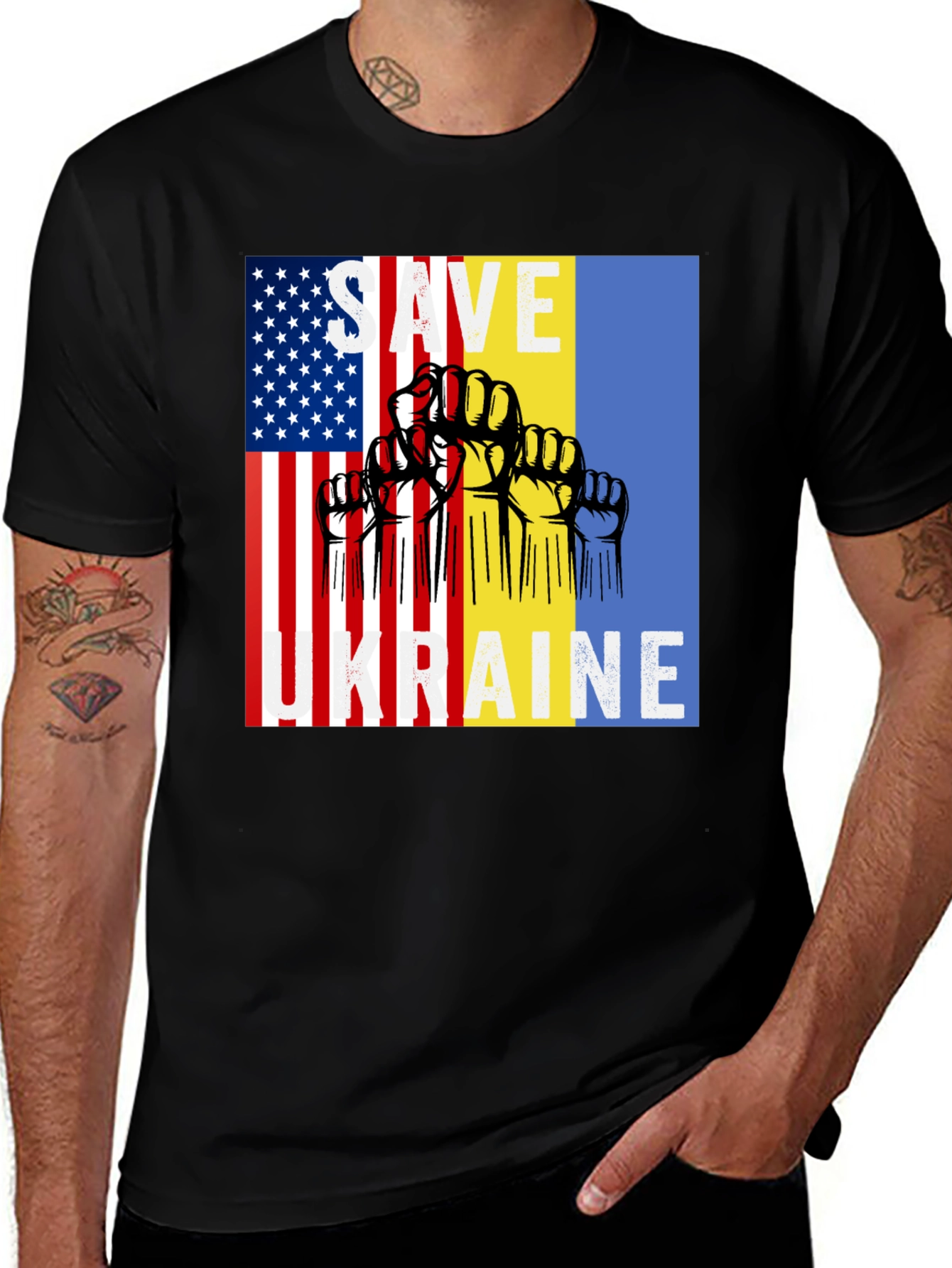 Save Ukraine Graphic Tee - Patriotic Support Shirt