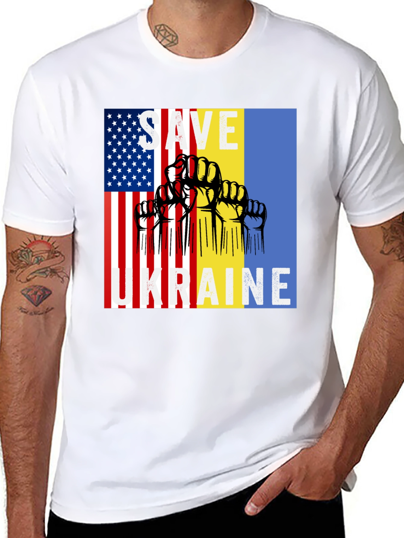 Save Ukraine Graphic Tee - Patriotic Support Shirt