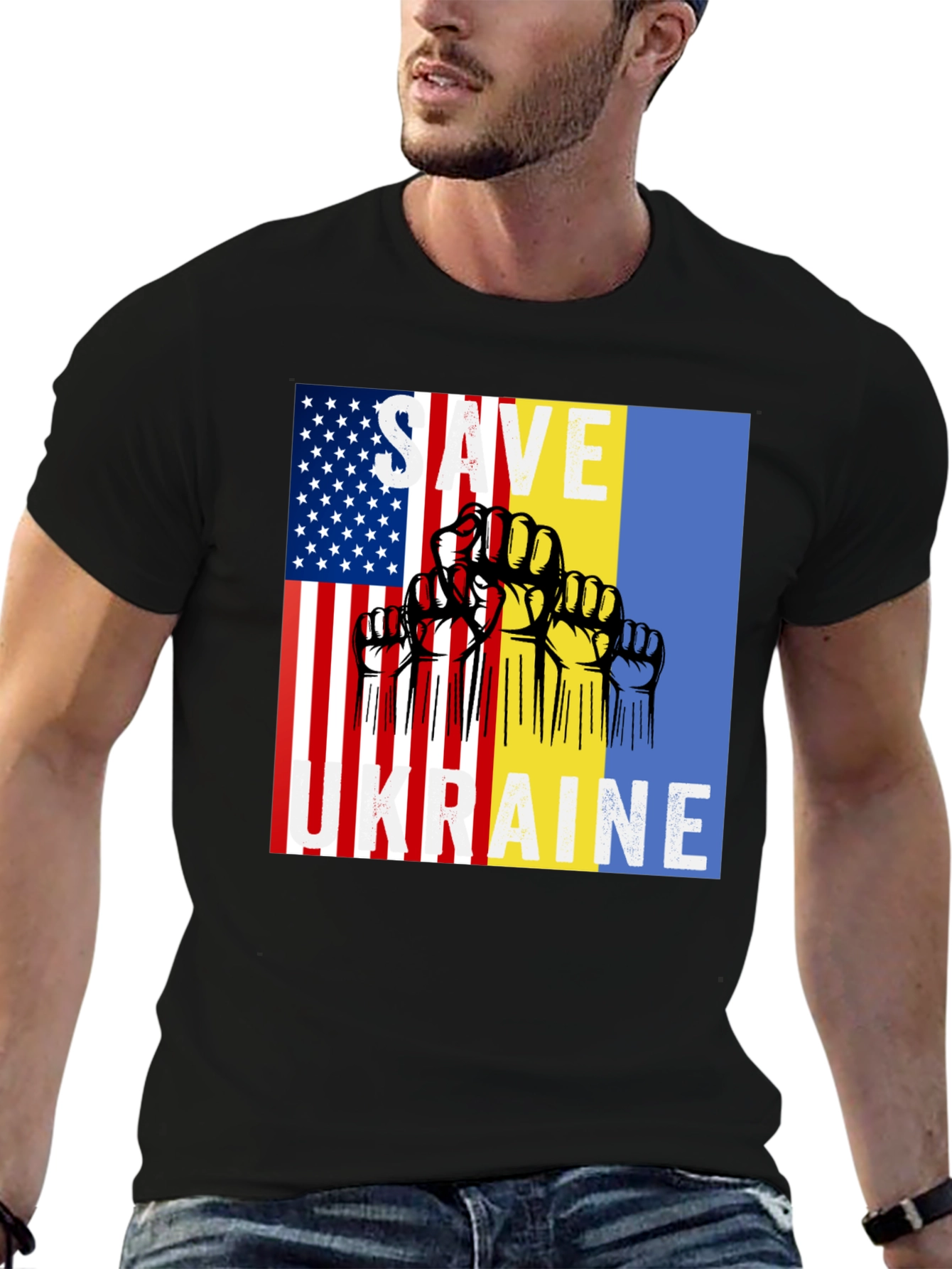 Save Ukraine Graphic Tee - Patriotic Support Shirt