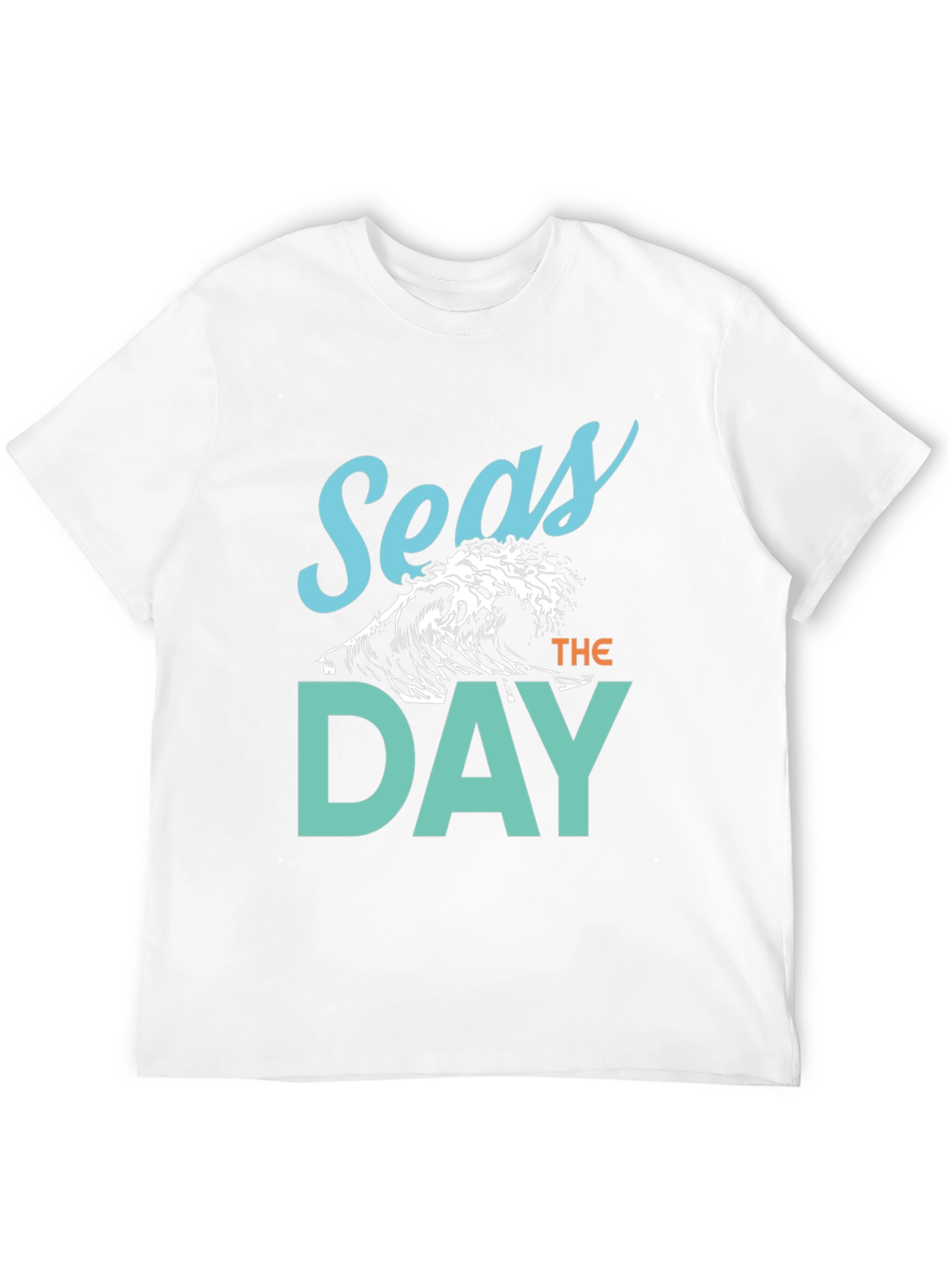 Seas The Day Graphic Tee - Black Cotton T-Shirt