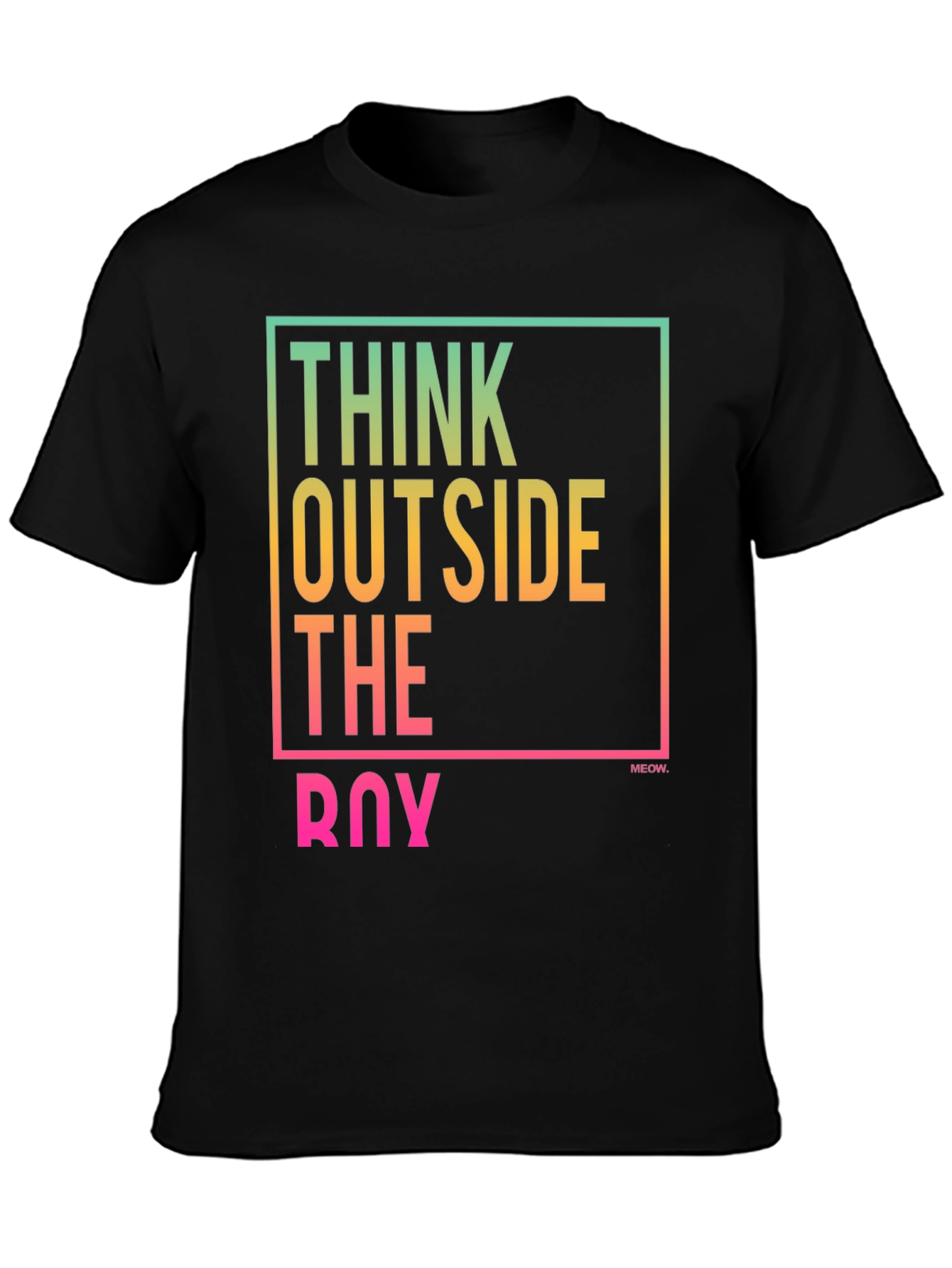 Think Outside The Box Tee - Black Graphic T-Shirt