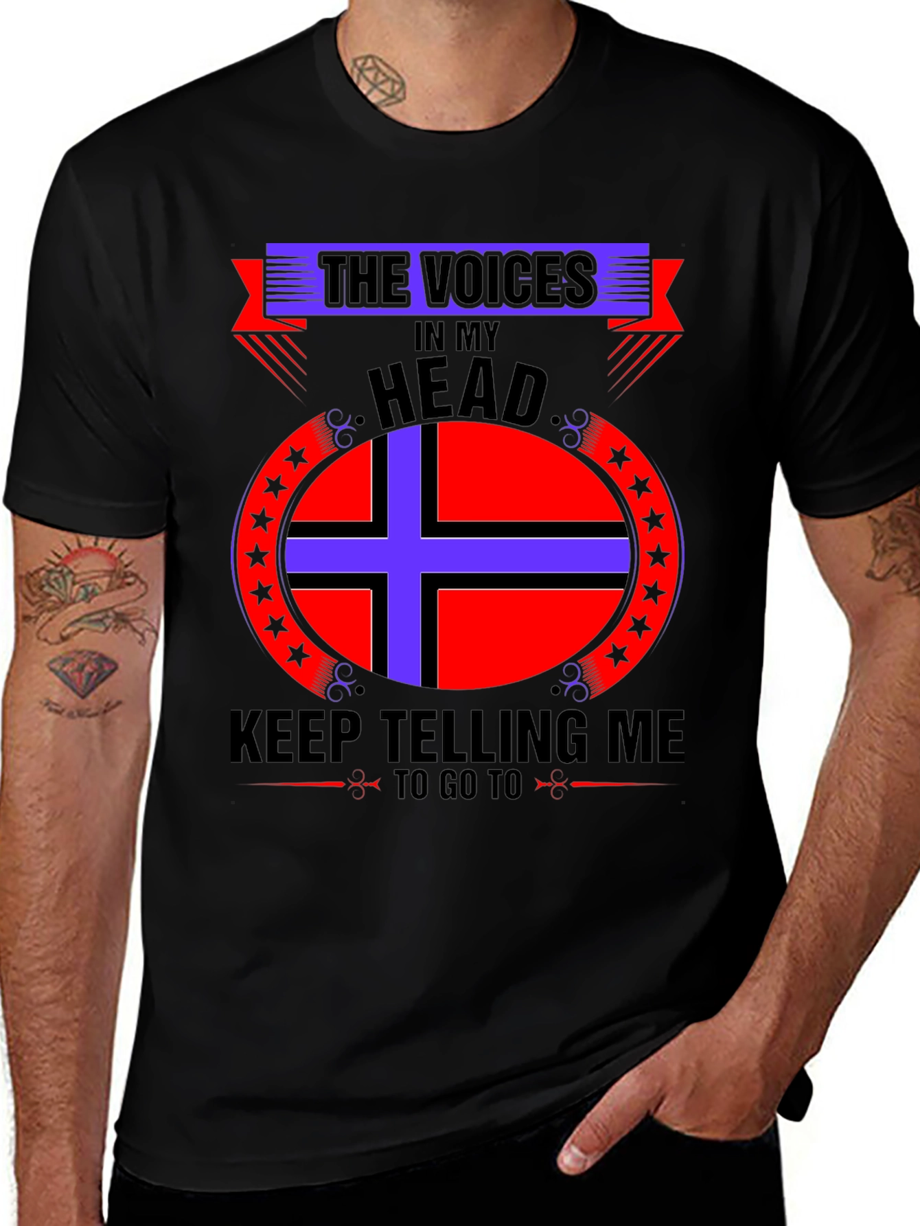 Voices In My Head Graphic Tee - Black