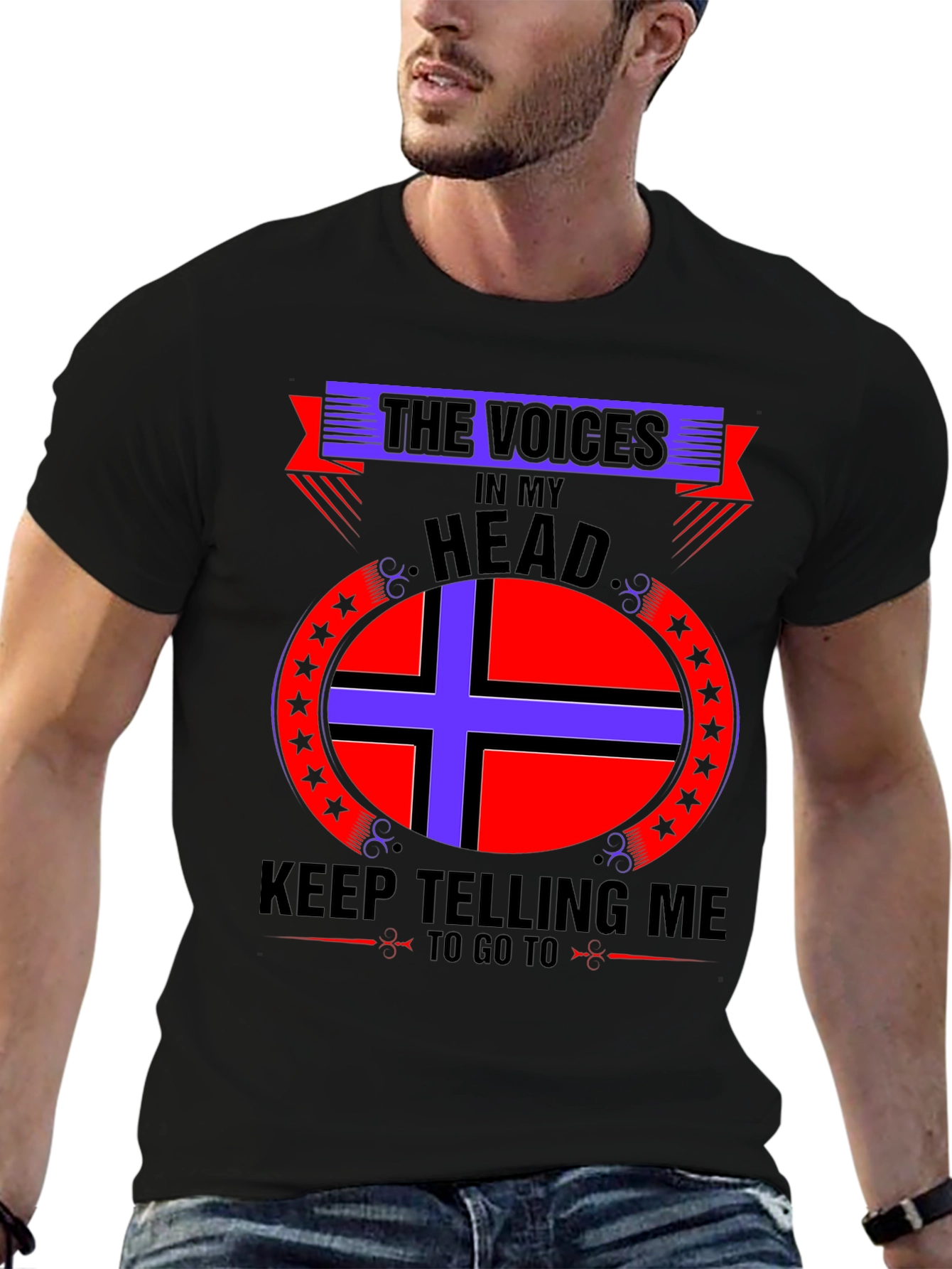 Voices In My Head Graphic Tee - Black
