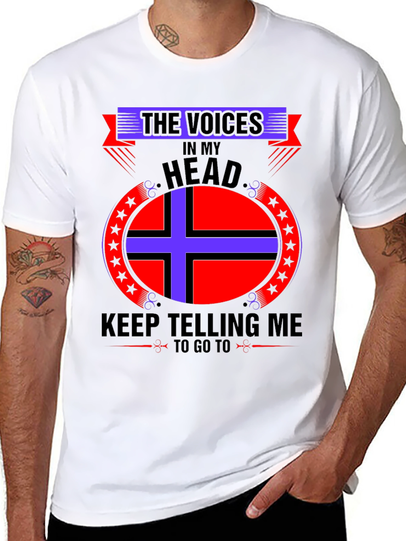 Voices In My Head Graphic Tee - Black