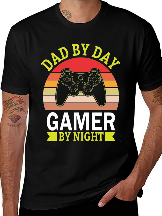 Dad by Day Gamer by Night Graphic Tee