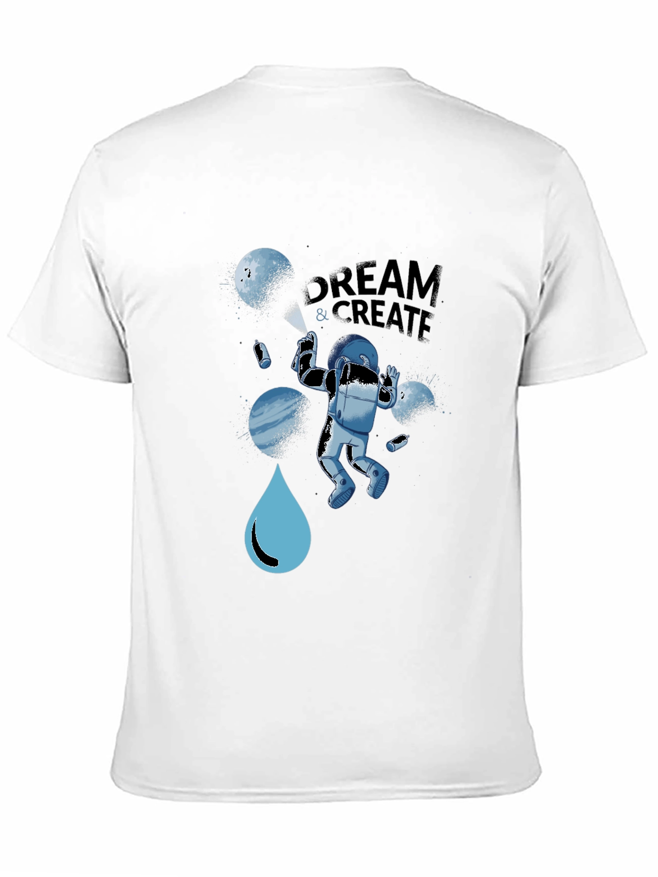 Dream & Create Astronaut Graphic Tee - Black