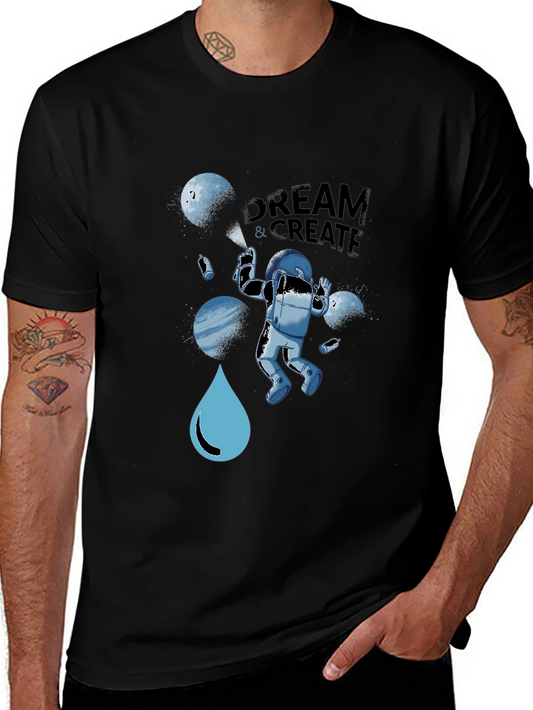 Dream & Create Astronaut Graphic Tee - Black