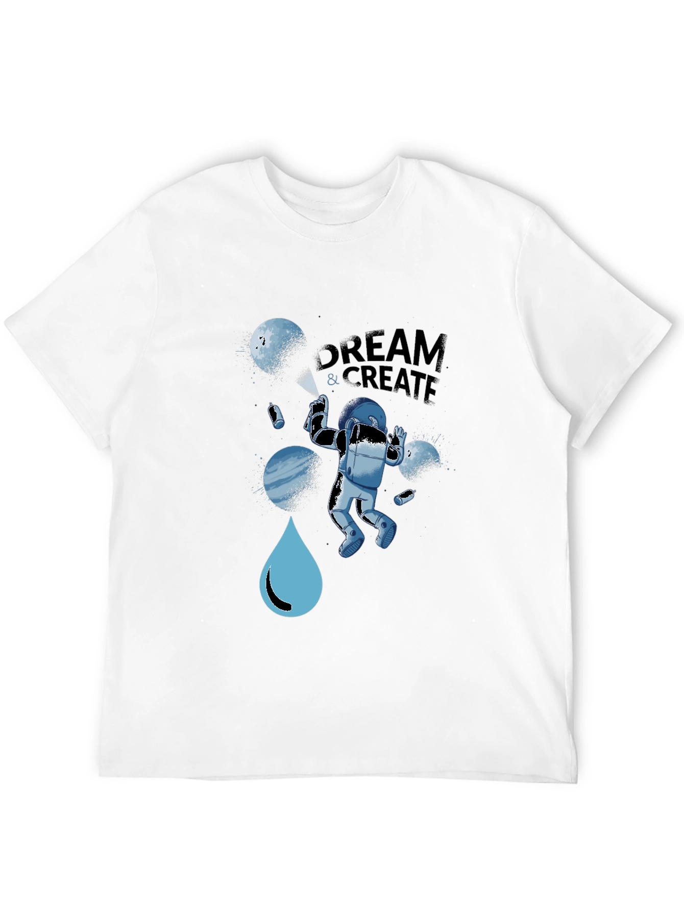 Dream & Create Astronaut Graphic Tee - Black