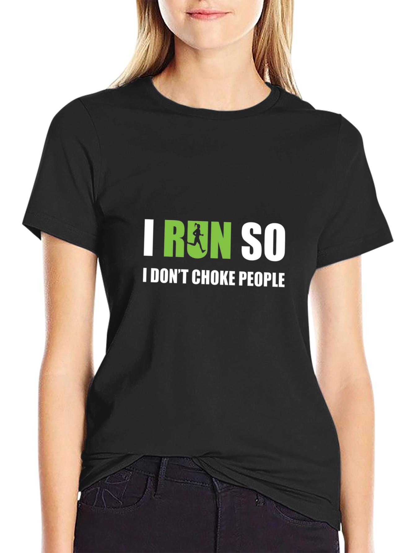 I Run So I Dont Choke People Funny T-Shirt
