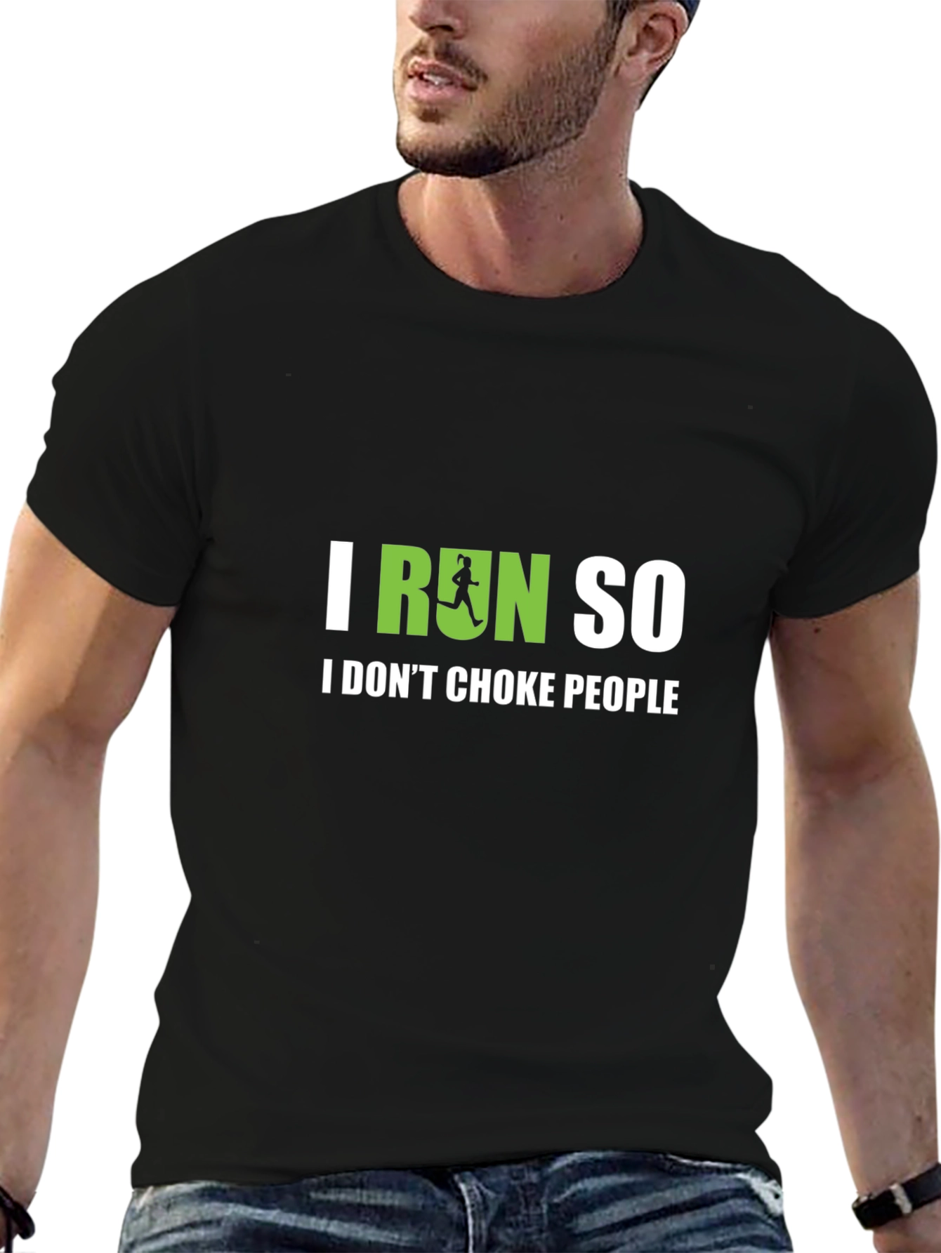 I Run So I Dont Choke People Funny T-Shirt