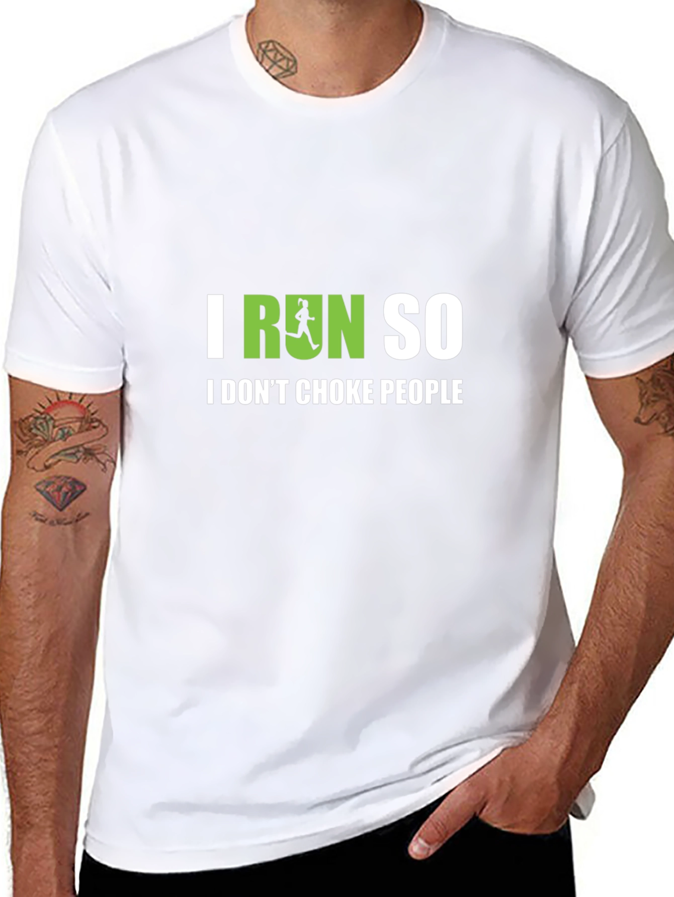 I Run So I Dont Choke People Funny T-Shirt